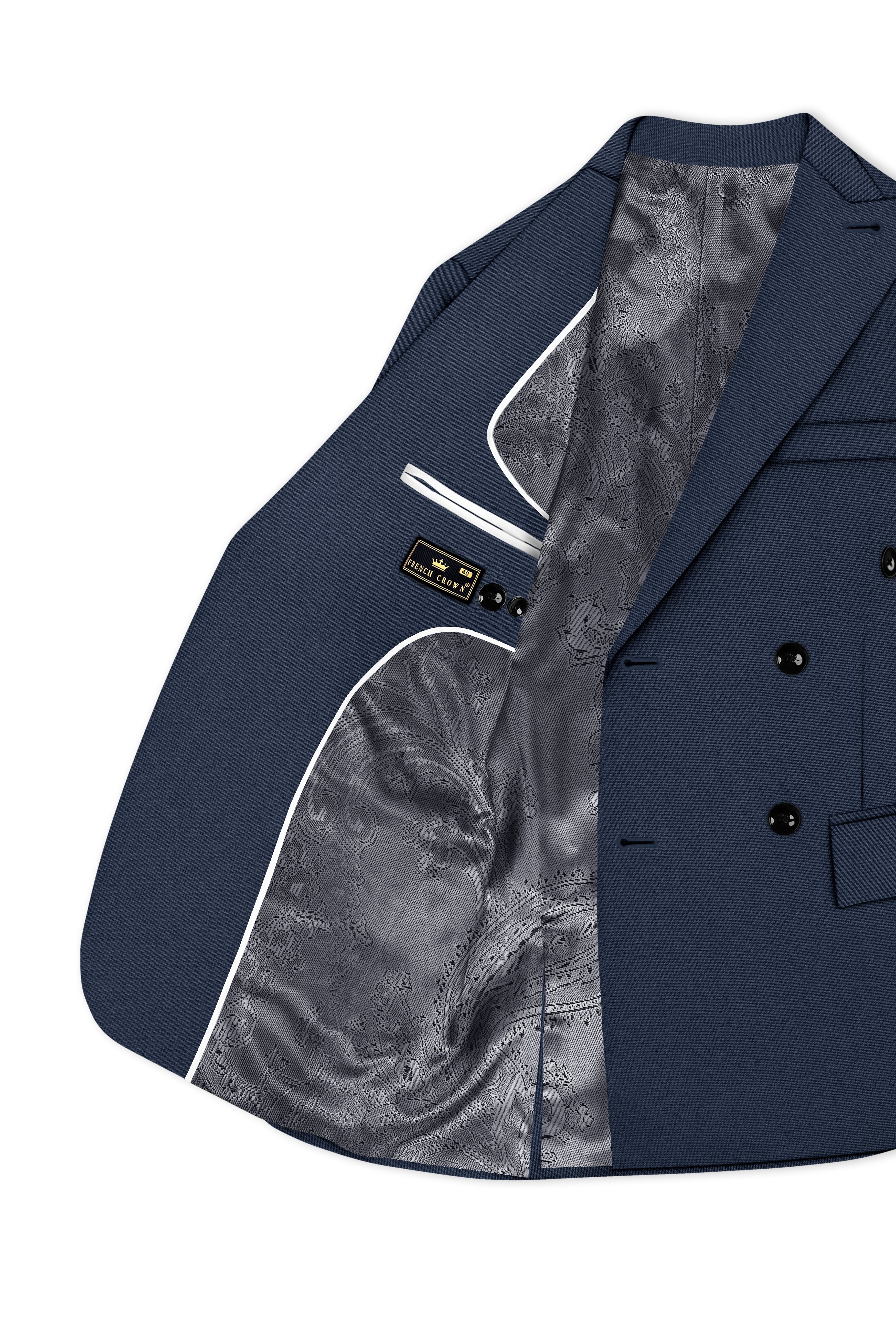Nautis-Baltic Blue Wool Rich Slight Stretch Double Breasted Suit