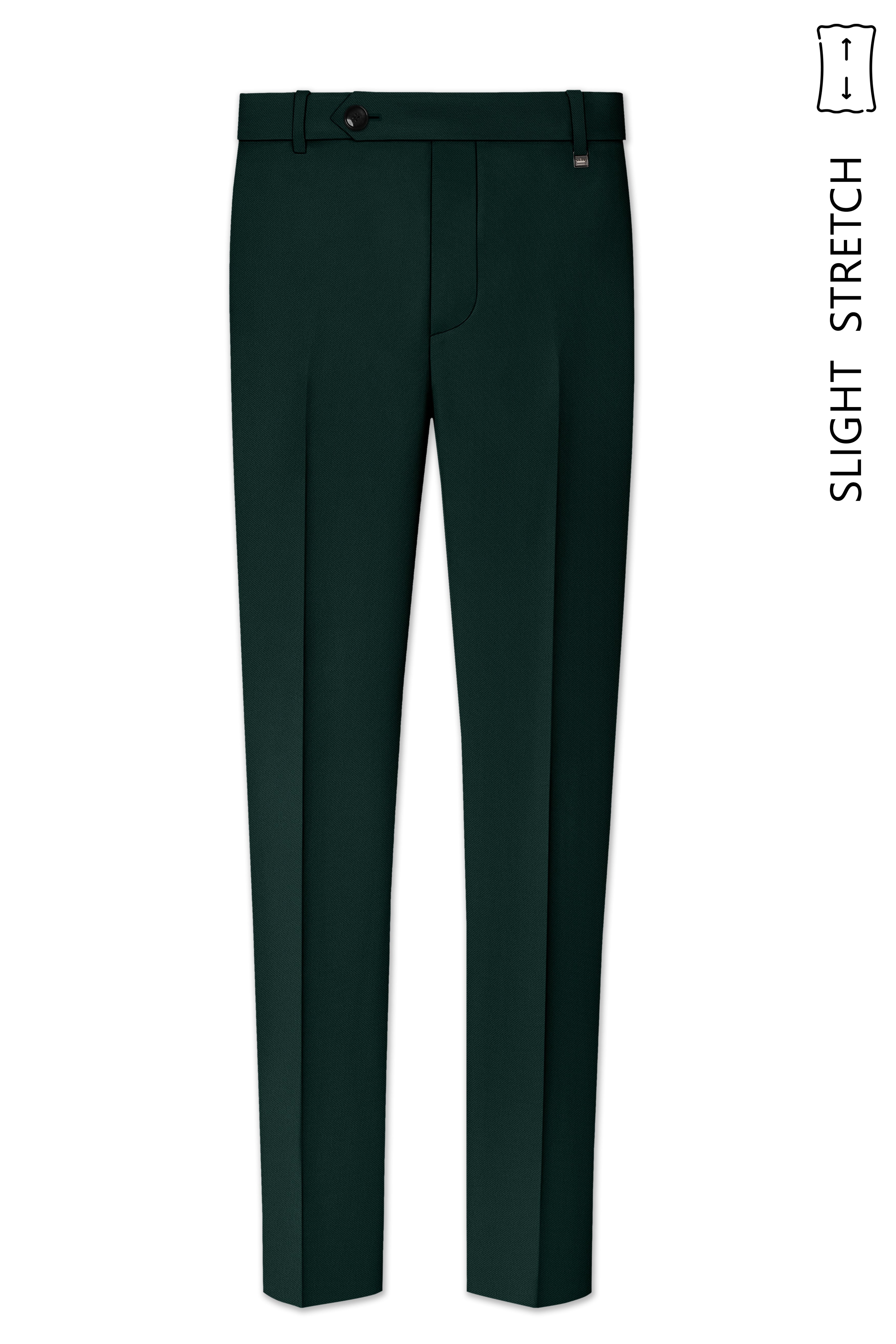 Lustre-Emerald Green Wool Rich Slight Stretch Double Breasted Suit