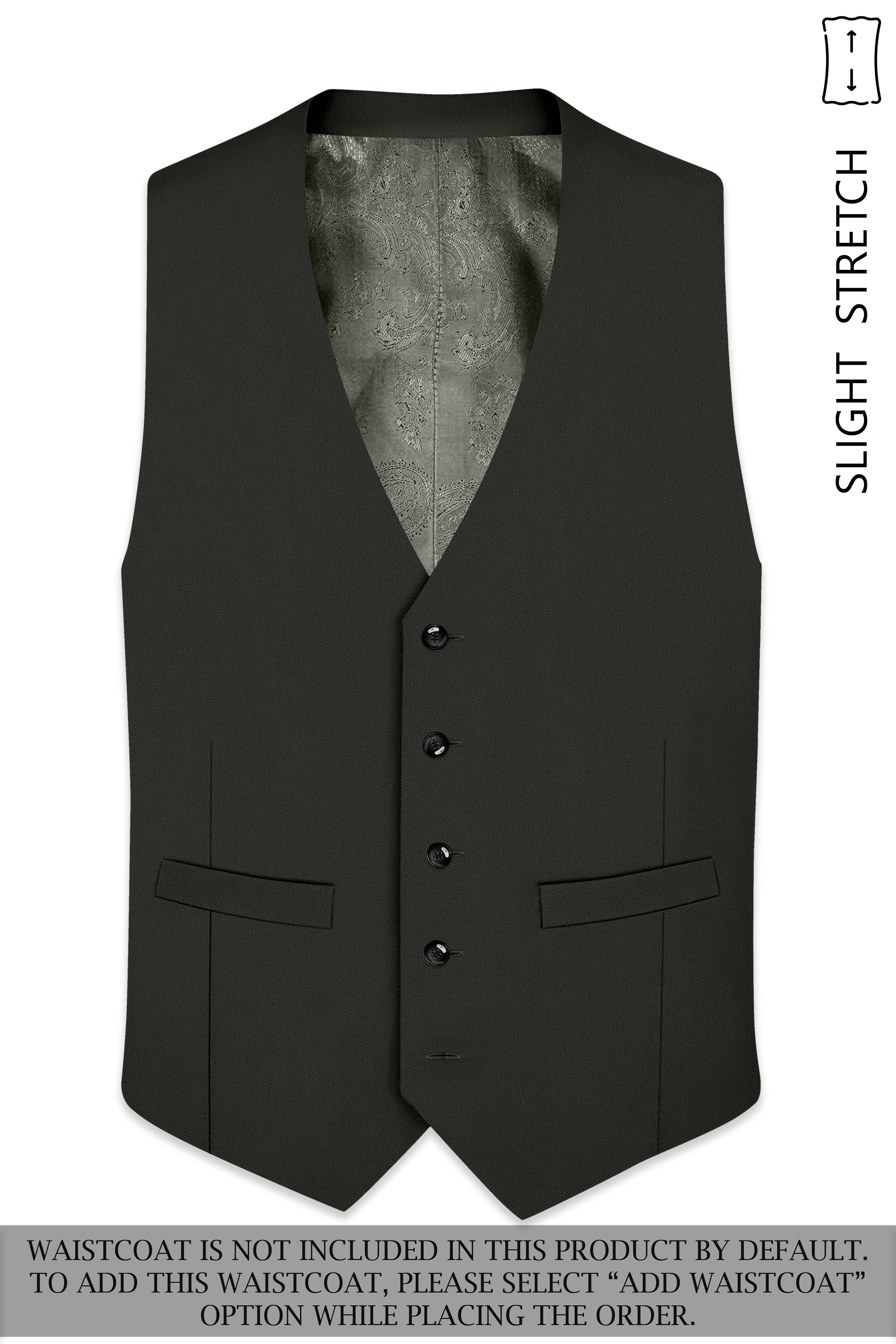 Apex-Piano Green Wool Rich Slight Stretch Double Breasted Suit
