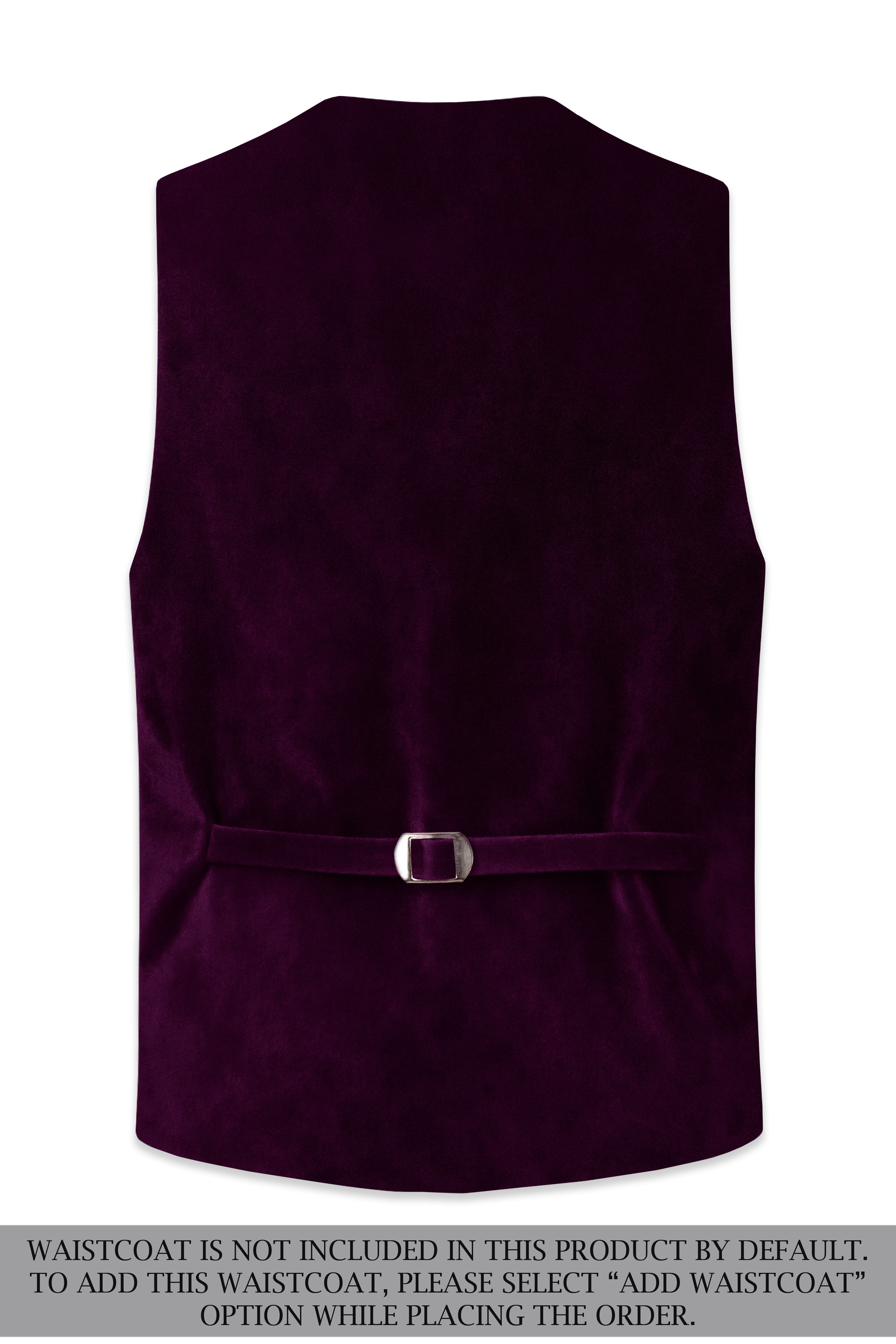 Regalis-Asphalt Purple Velvet Peak Lapel Tuxedo Suit