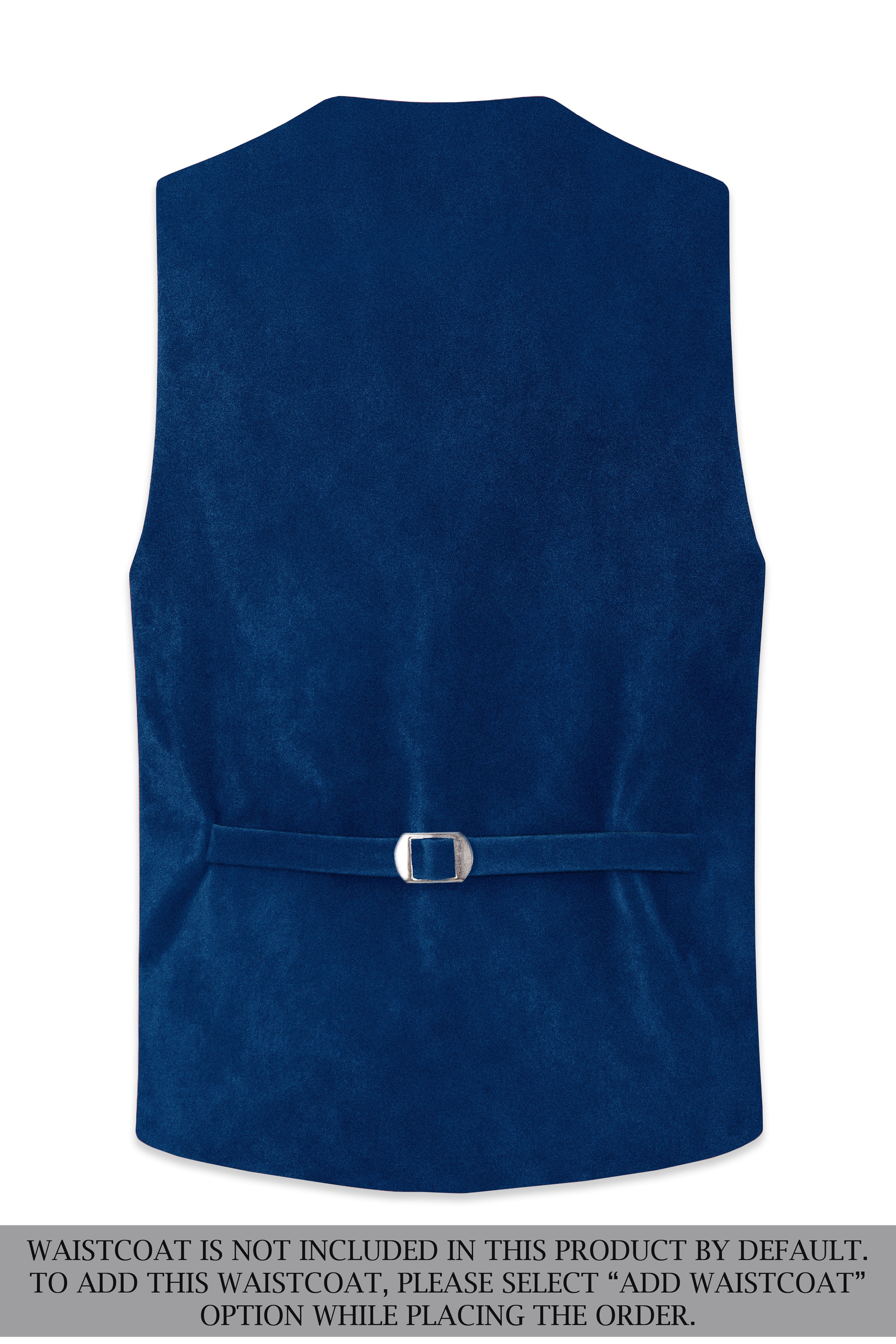 Caspian-Downriver Blue Velvet Peak Lapel Tuxedo Suit