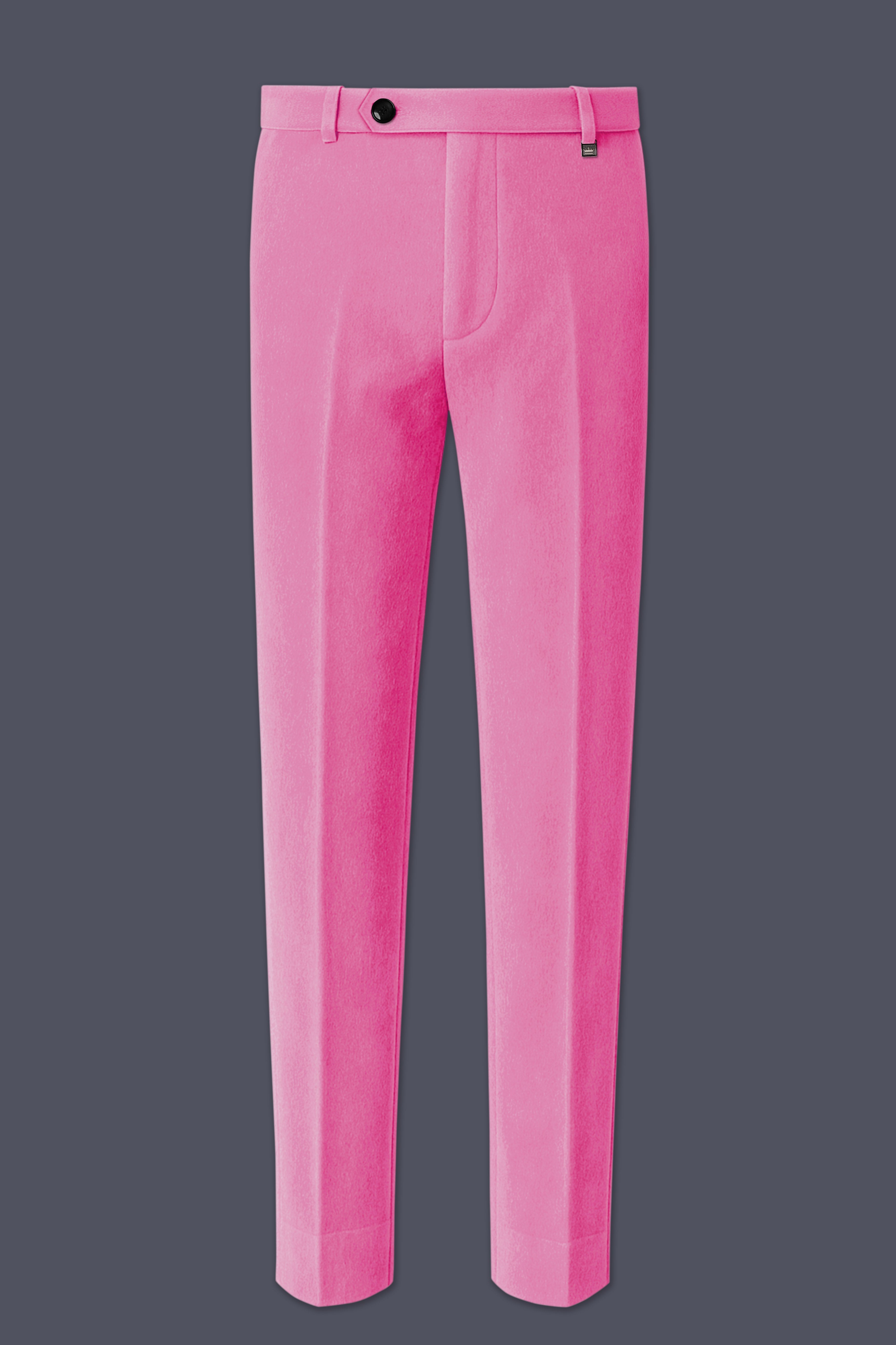 Veloura-Carissma Pink Velvet Peak Lapel Tuxedo Suit
