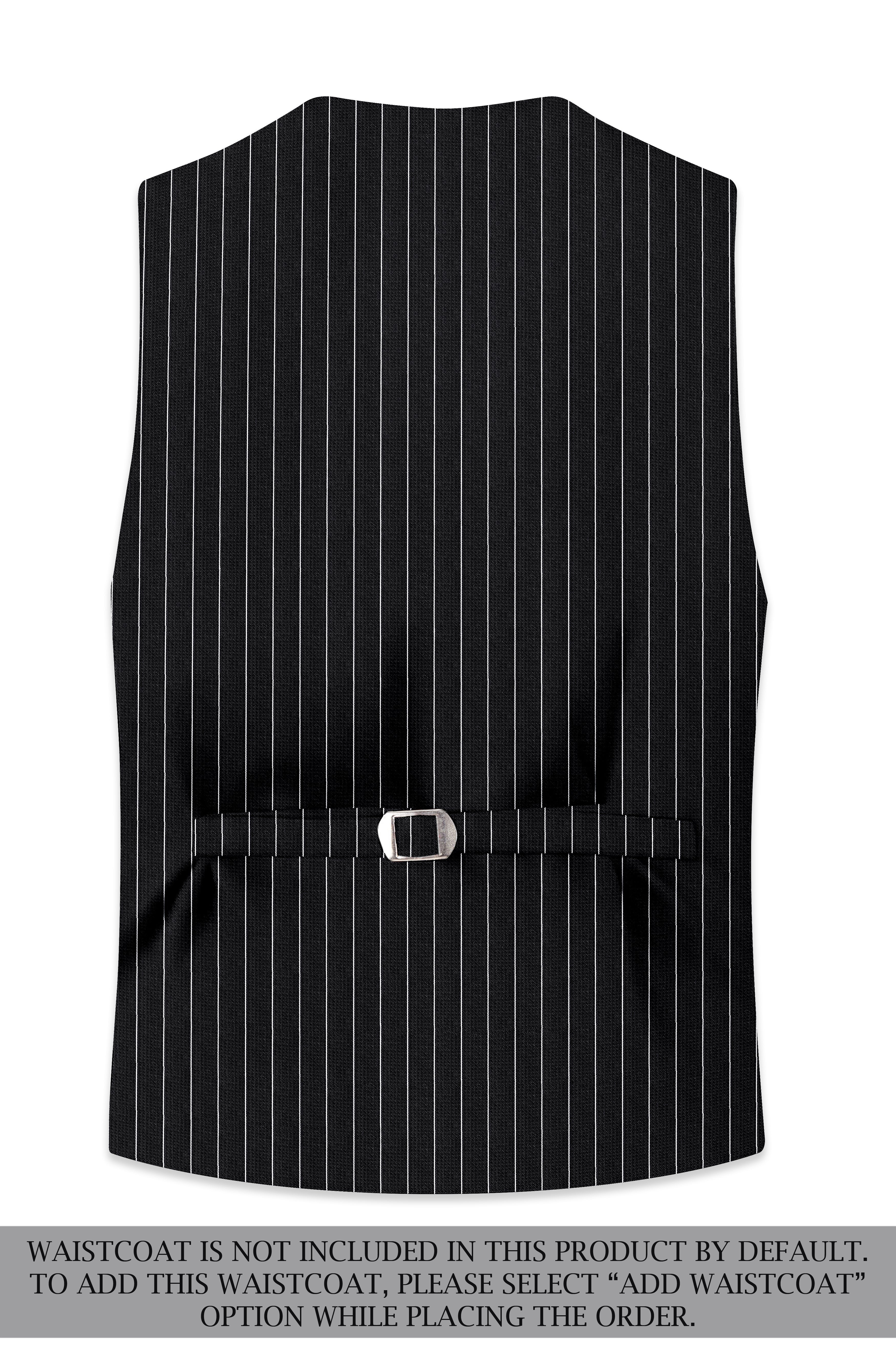 Viceroy-Jade Black And Bright White Chalk Striped Wool Rich Slight Stretch Double Breasted Suit