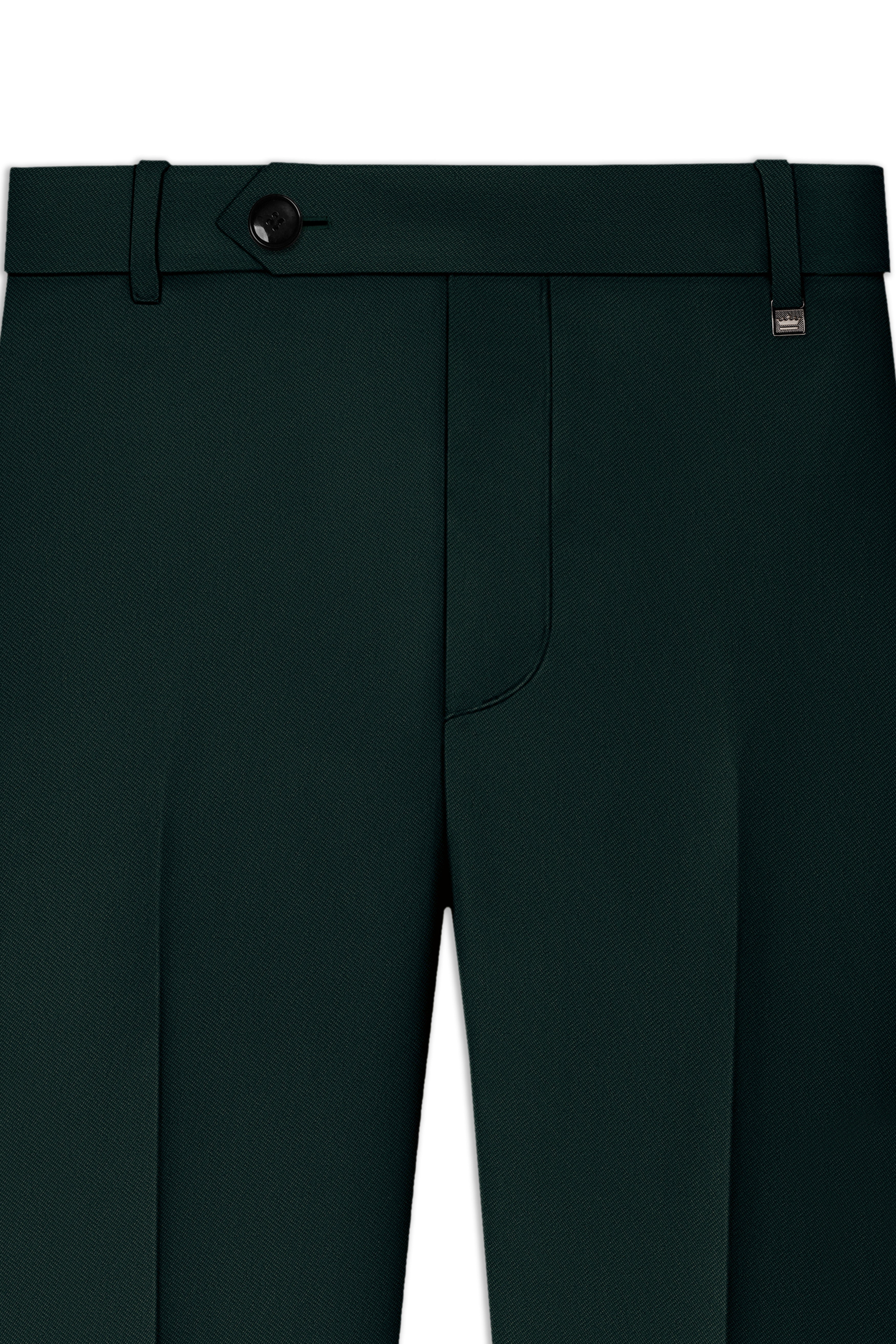 Verde-Aztec Green 4-Way Stretch Wrinkle-Free Fluid Drape Fabric Single Breasted Suit