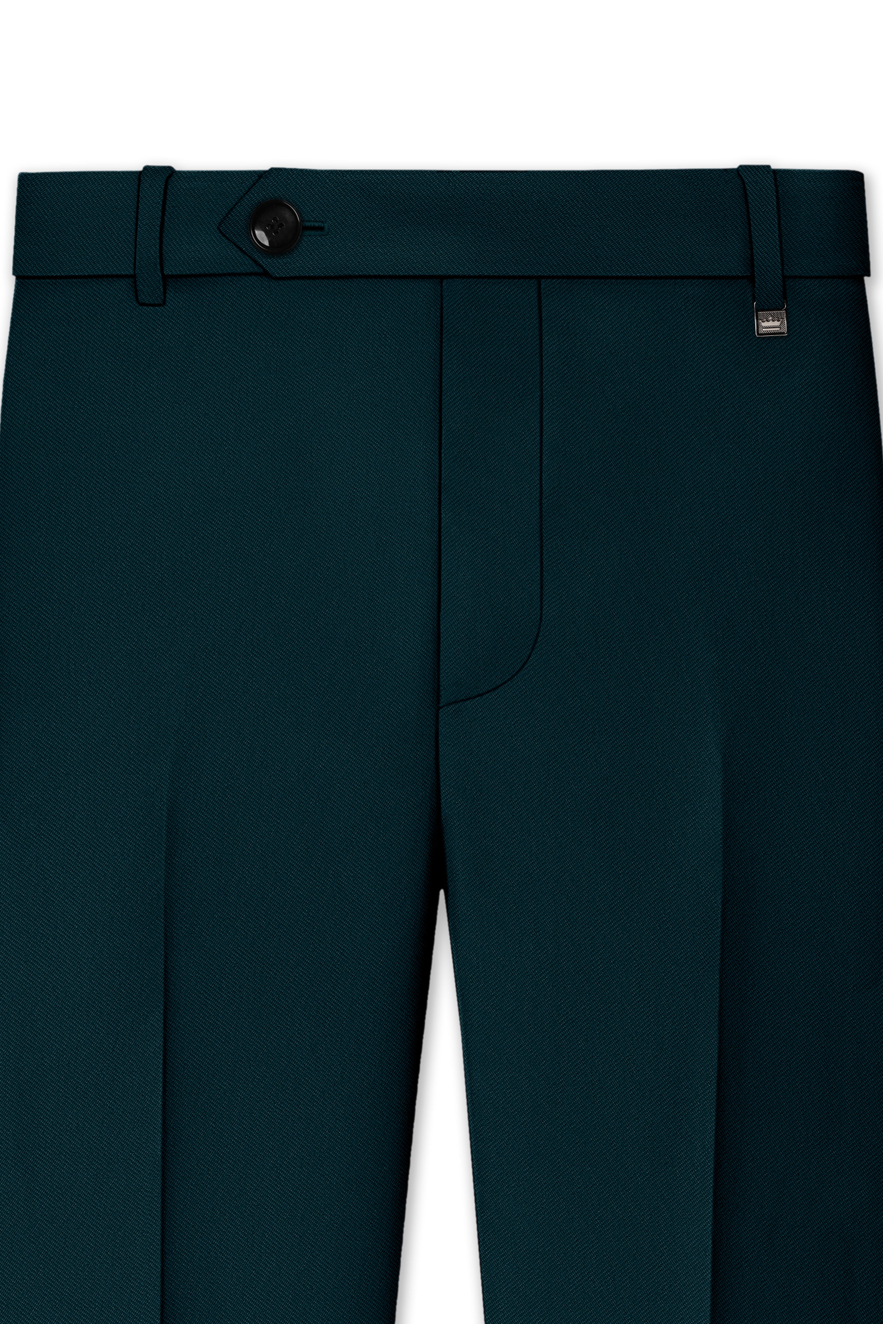 Canopy-Daintree Green 4-Way Stretch Wrinkle-Free Fluid Drape Fabric Single Breasted Suit