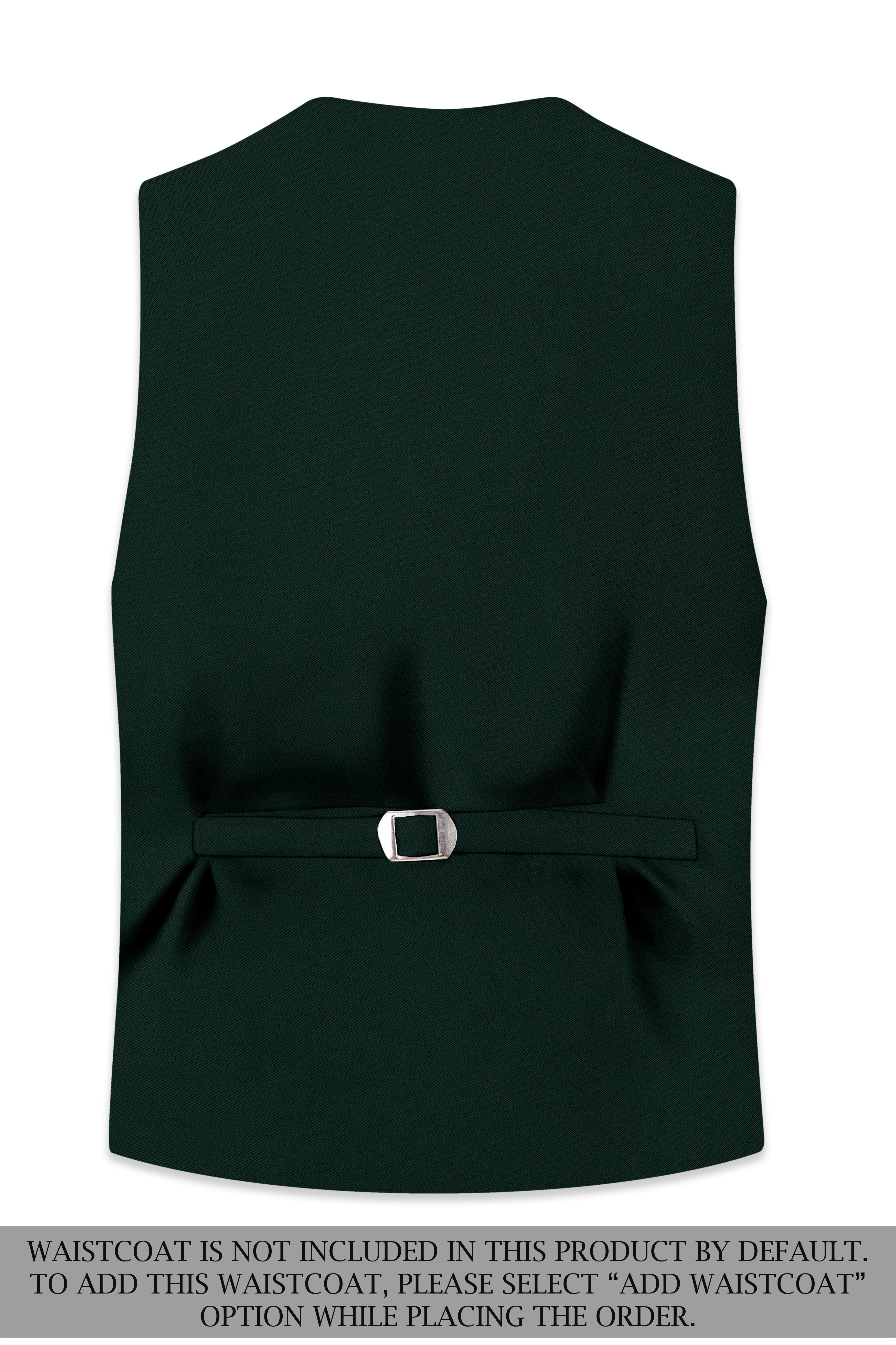 Verde-Aztec Green 4-Way Stretch Wrinkle-Free Fluid Drape Fabric Double Breasted Suit