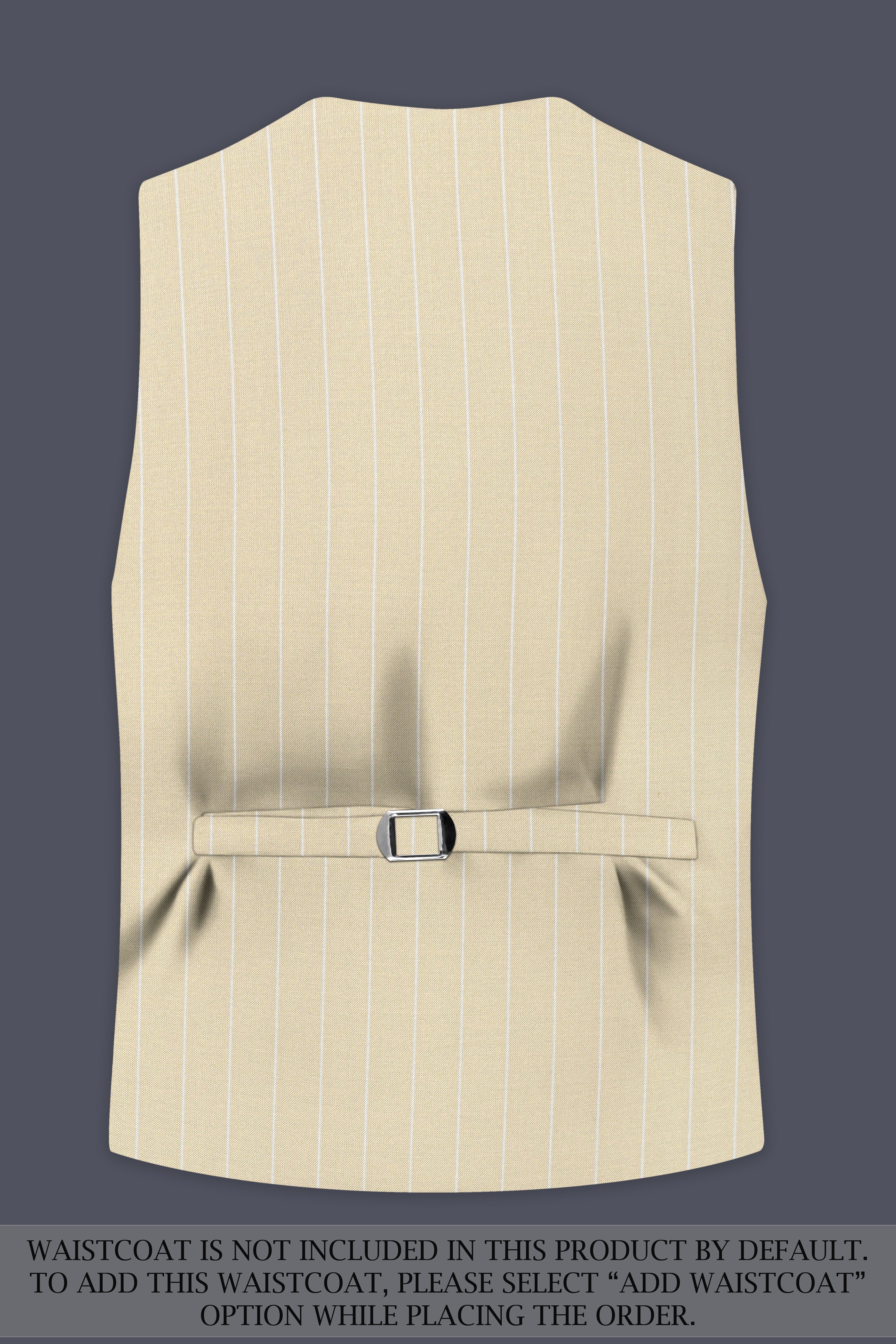 Lumier-Akaroa Cream And Bright White Chalk Striped Wool Rich Slight Stretch Double Breasted Suit