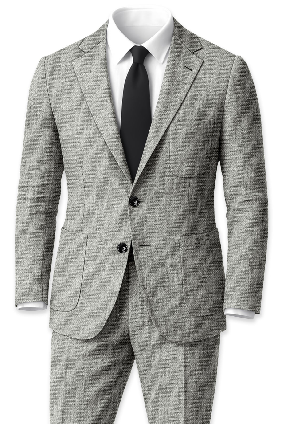 Verdant-Friar Green Luxurious Linen Single Breasted Sports Suit