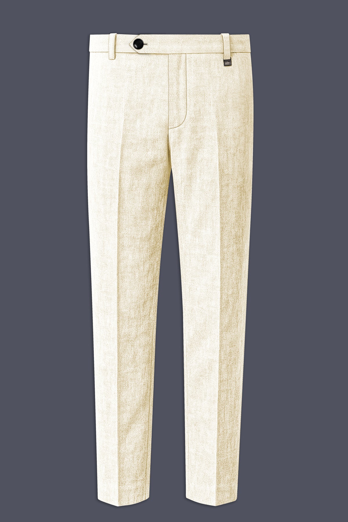Oyster-Eggsheel Off White Luxurious Linen Single Breasted Sports Suit