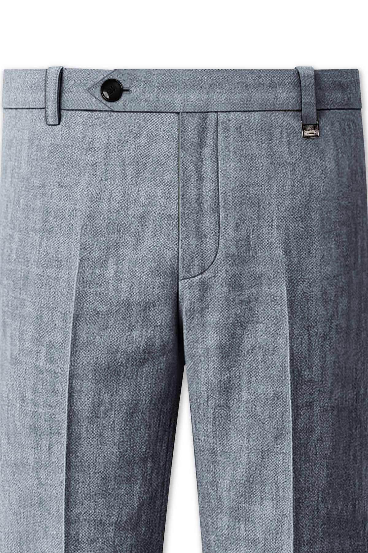 Pewter-Regent Gray Luxurious Linen Single Breasted Sports Suit