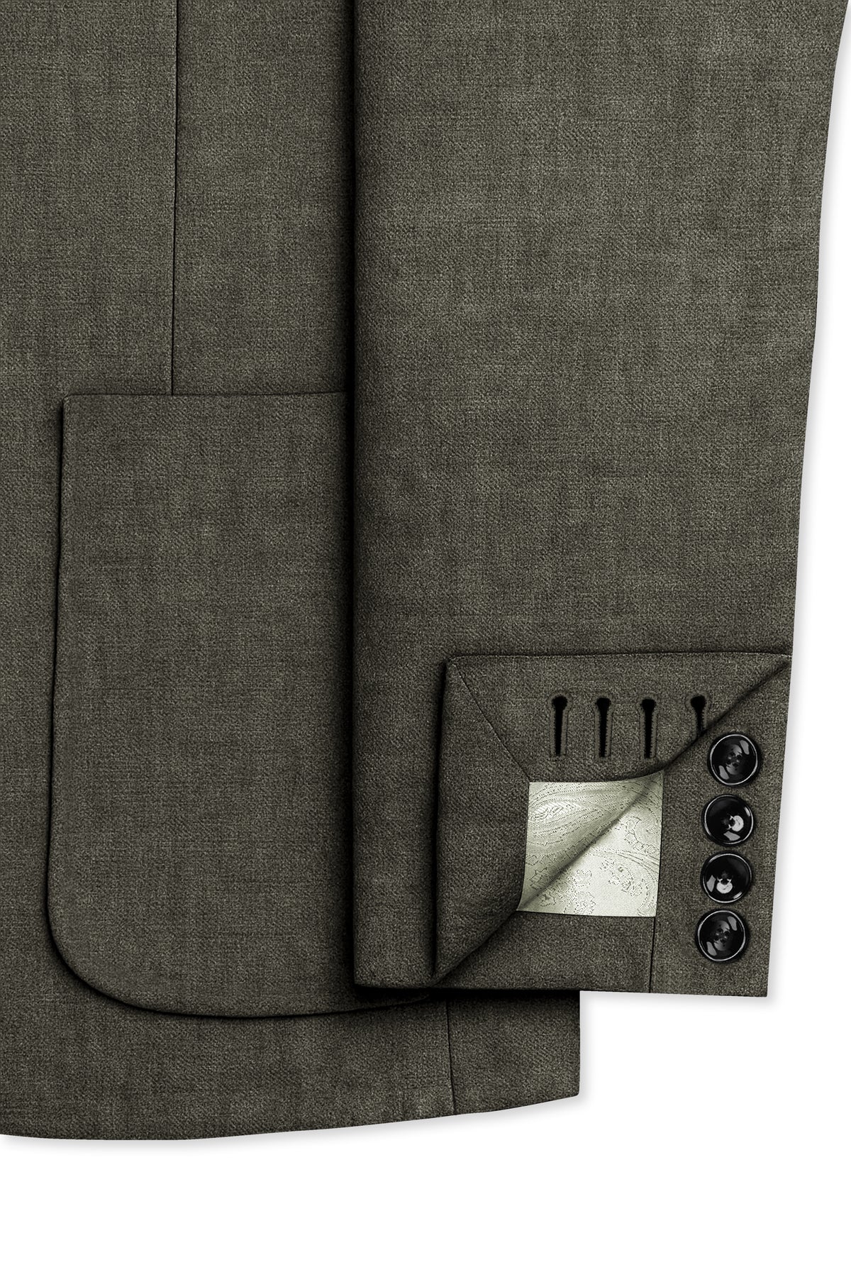 Laurel-Zeus Green Luxurious Linen Single Breasted Sports Suit