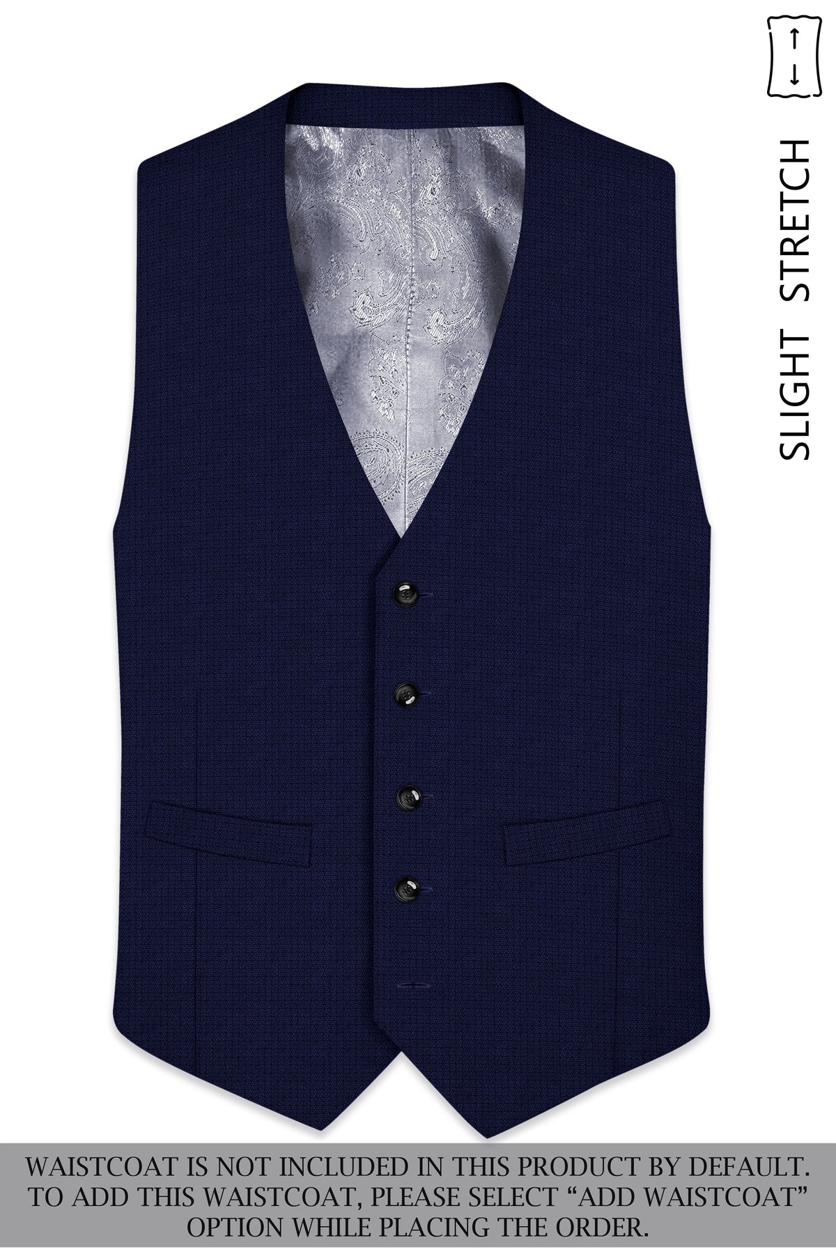 Sapphire-Haiti Blue Diamond Textured Wool Rich Slight Stretch Double Breasted Suit