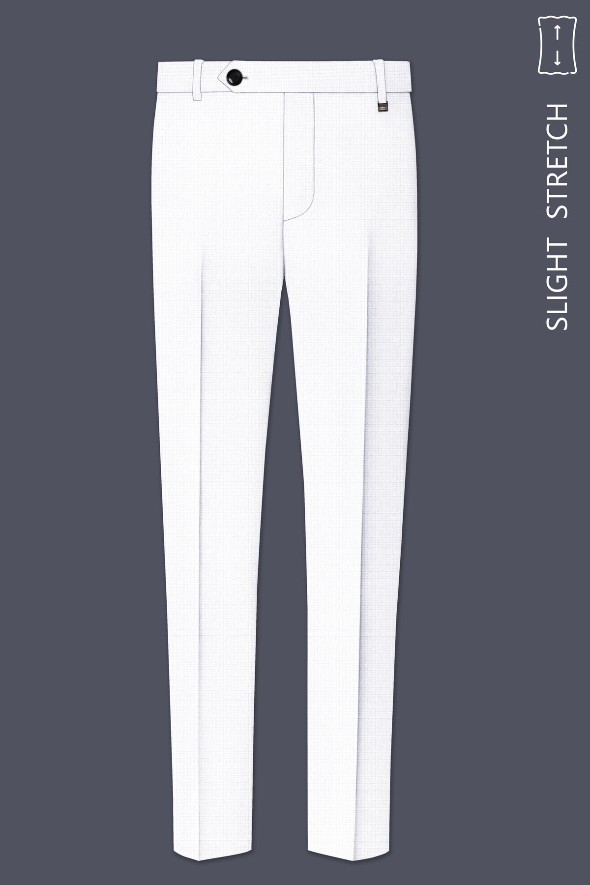 Porcelain-Bright White Diamond Textured Wool Rich Slight Stretch Bandhgala Suit