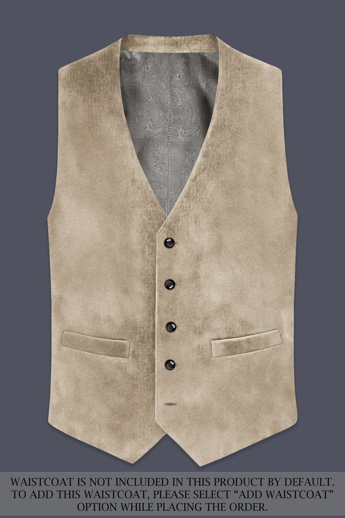 Lustre-Napa Cream Velvet Peak Lapel Tuxedo Suit