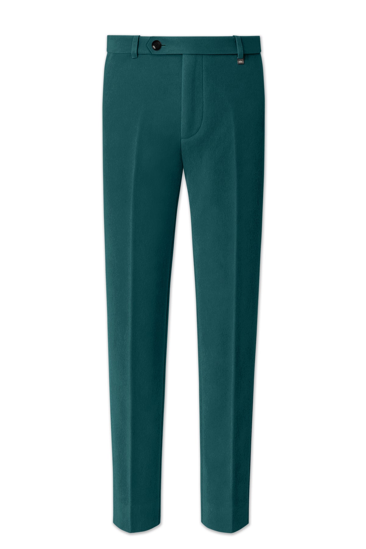 Verdant-Teal Green Velvet Peak Lapel Tuxedo Suit