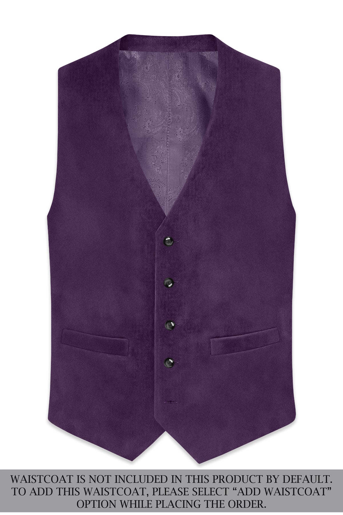 Regal-Royal Purple Velvet Peak Lapel Tuxedo Suit