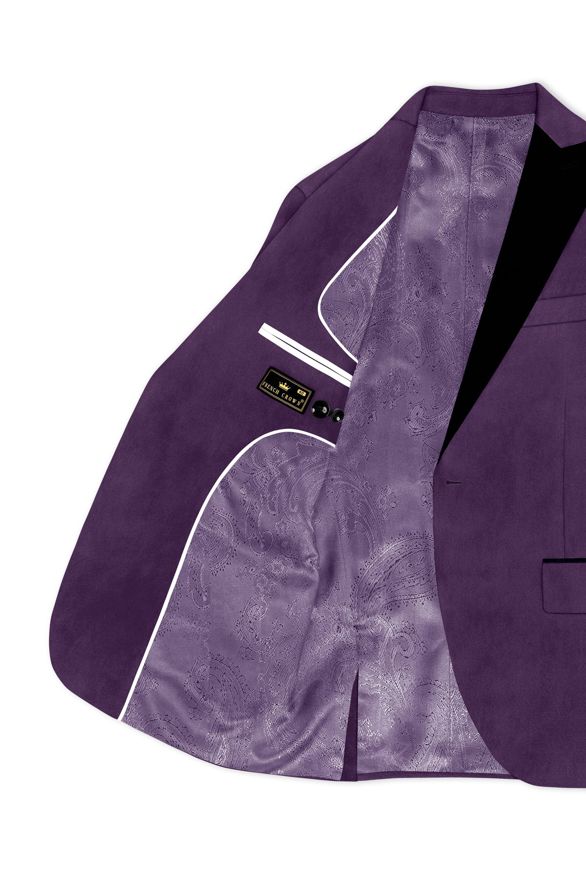 Regal-Royal Purple Velvet Peak Lapel Tuxedo Suit