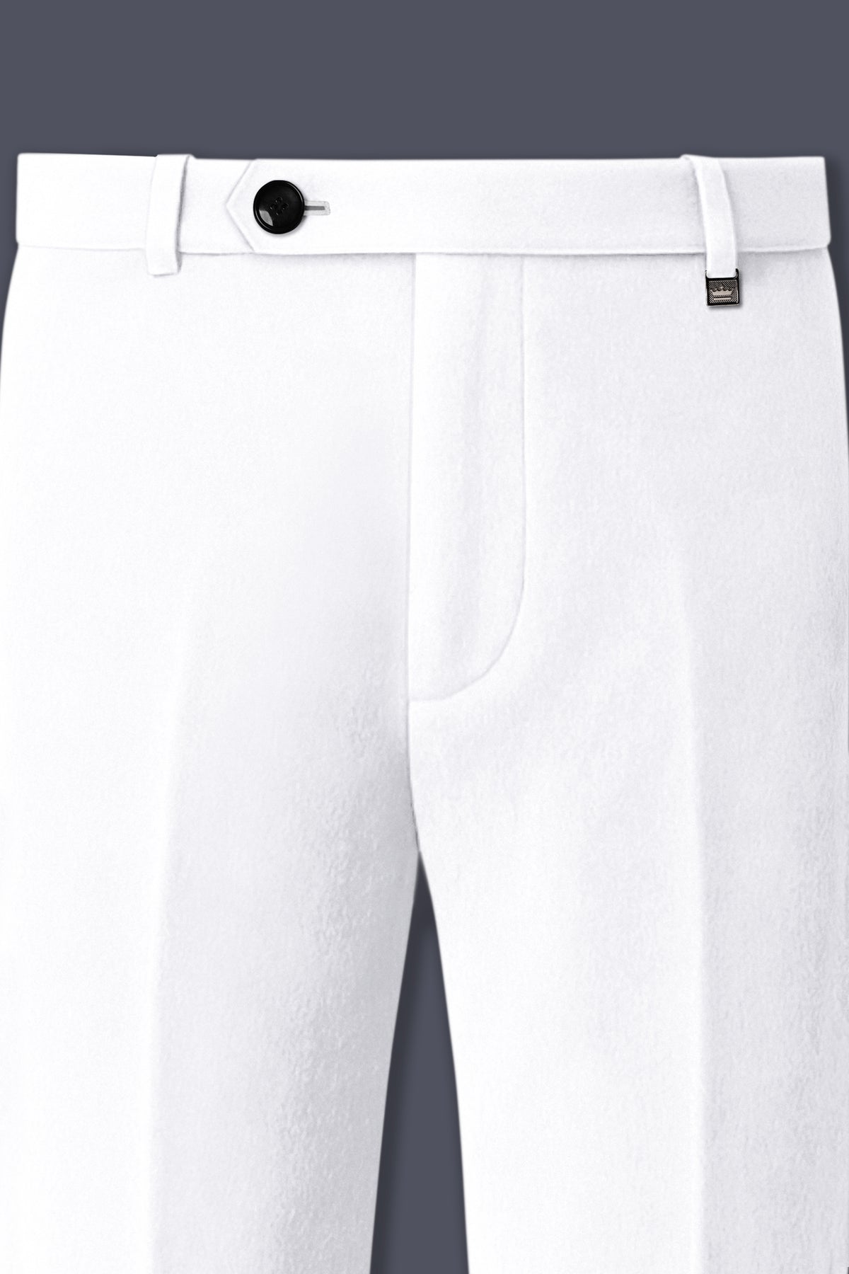 Alabaster-Bright White Velvet Peak Lapel Tuxedo Suit