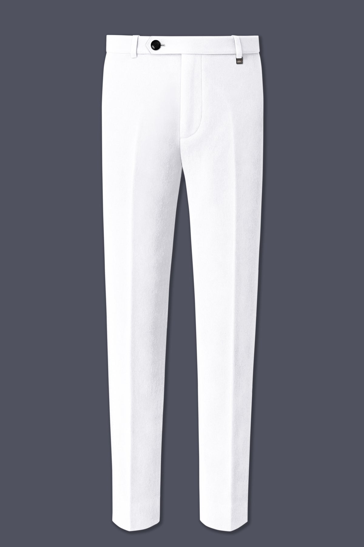 Alabaster-Bright White Velvet Peak Lapel Tuxedo Suit