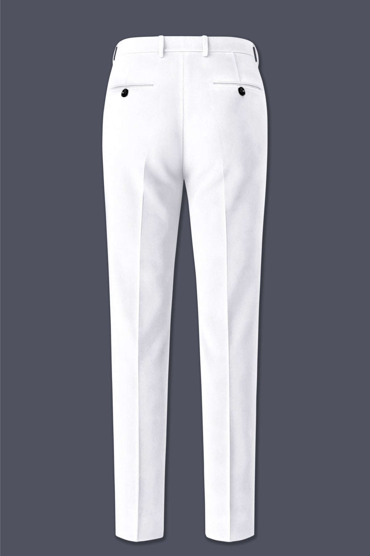 Alabaster-Bright White Velvet Peak Lapel Tuxedo Suit