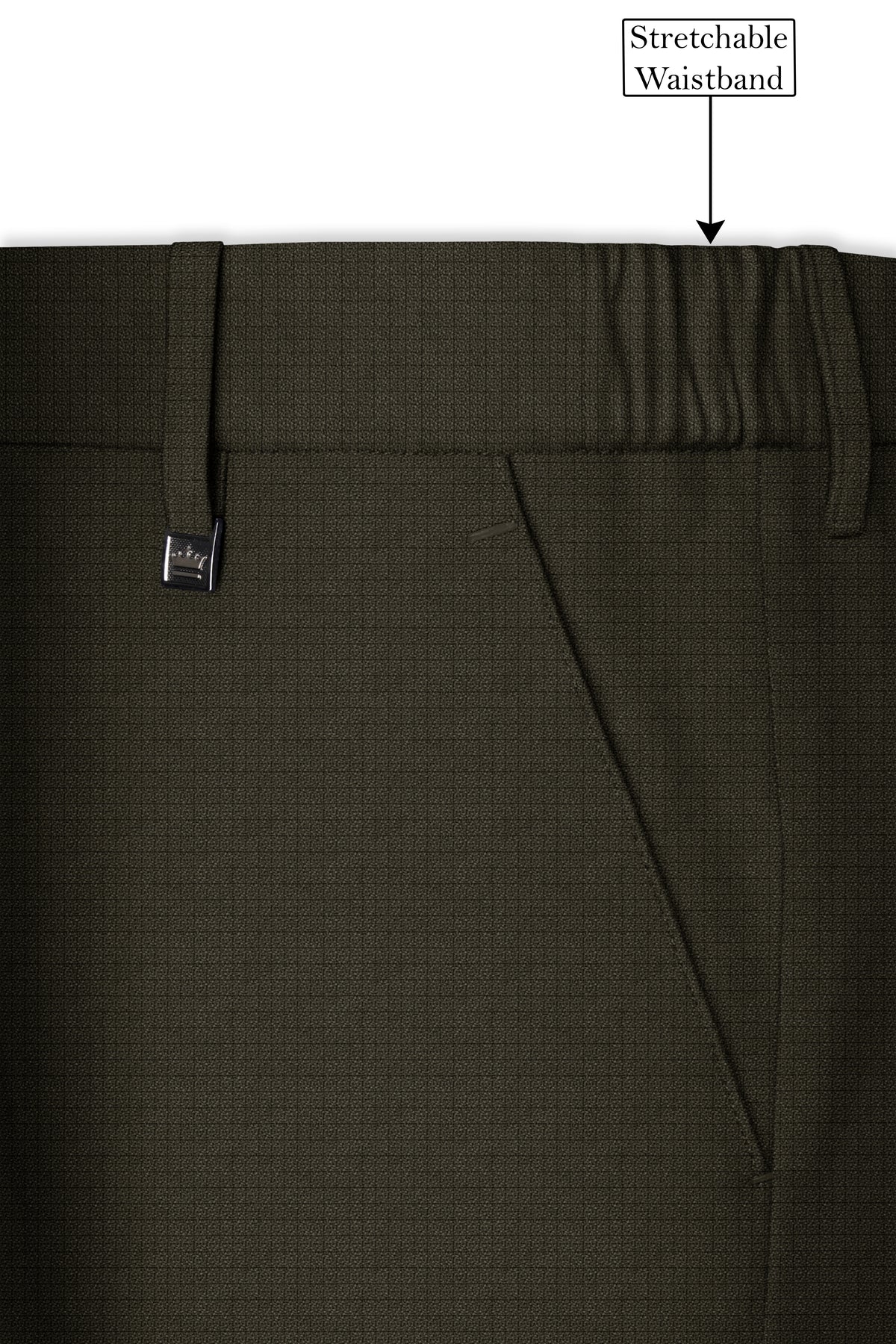 Prestige-Zeus Green Diamond Textured Wool Rich Slight Stretch Double Breasted Suit