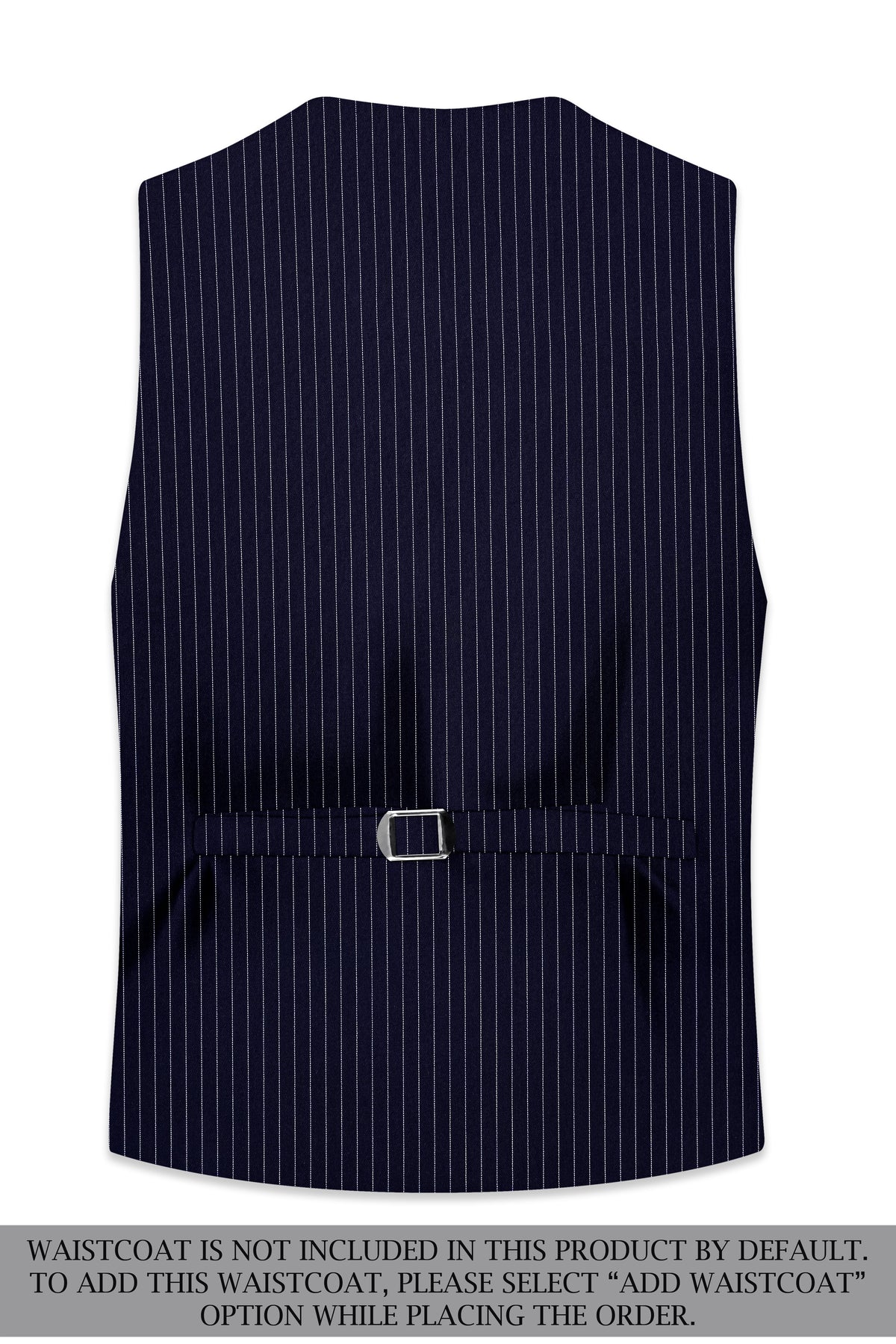 Mariner-Denim Blue And Bright White Chalk Striped Wool Rich Wrinkle-Free Fluid Drape Fabric Single Breasted Suit