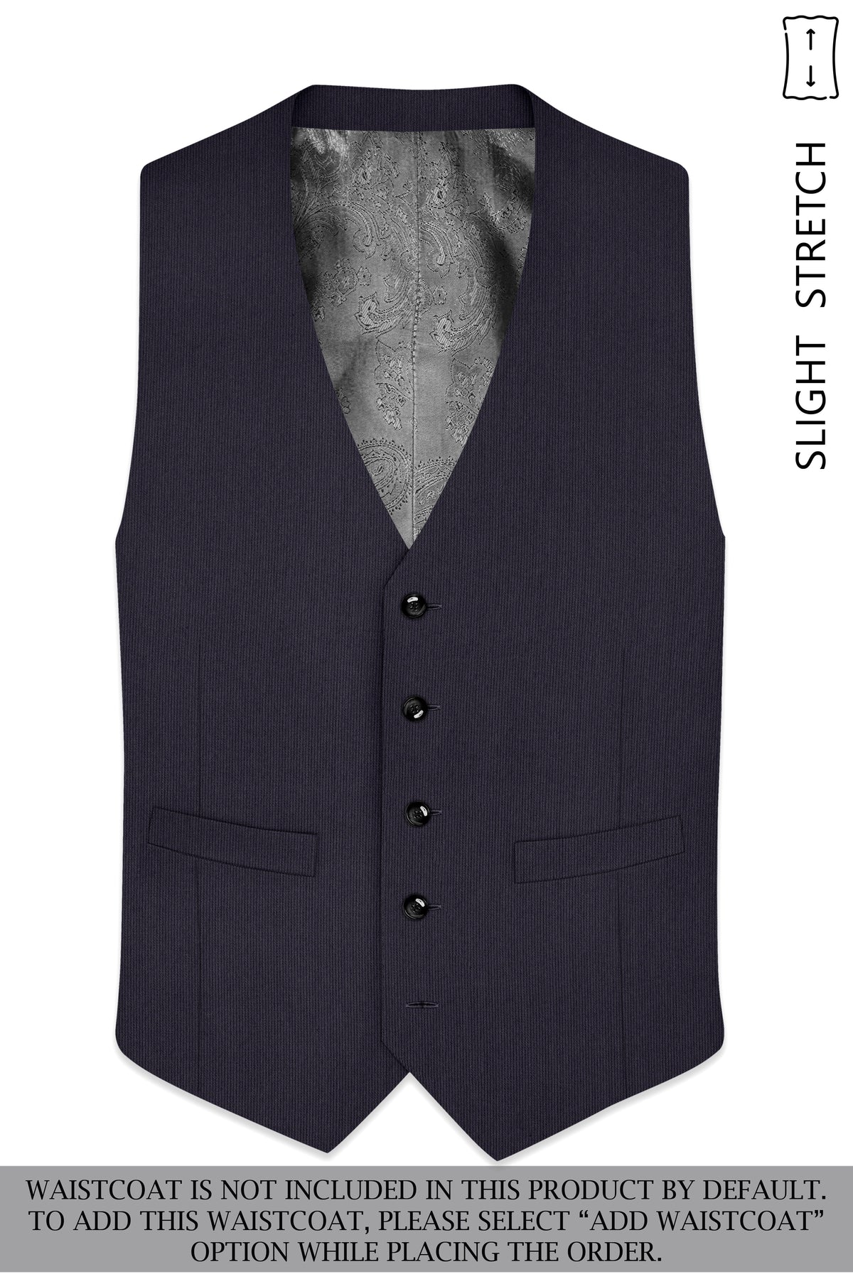 Aurelio-Charade Gray Diamond Textured Wool Rich Slight Stretch Single Breasted Suit