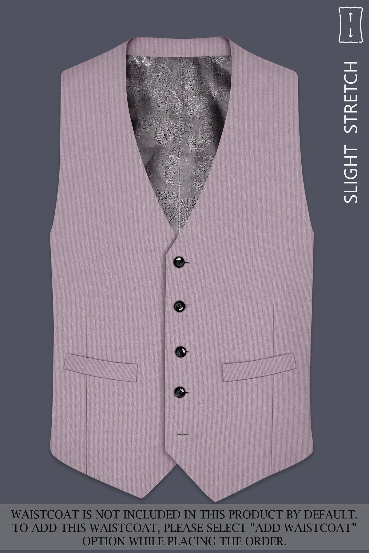 Celeste-Martini Pink Diamond Textured Wool Rich Slight Stretch Single Breasted Suit