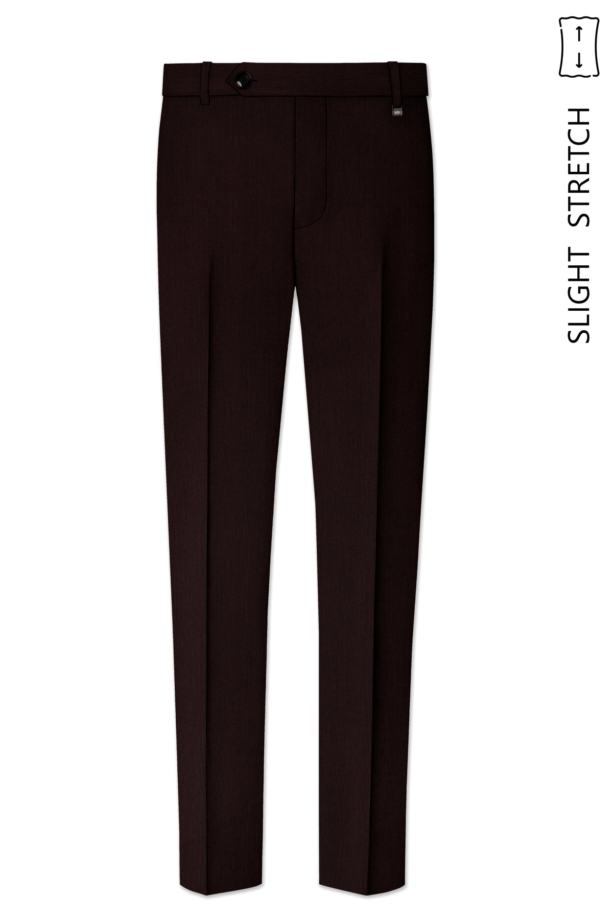 Terrano-Creole Brown Diamond Textured Wool Rich Slight Stretch Single Breasted Suit