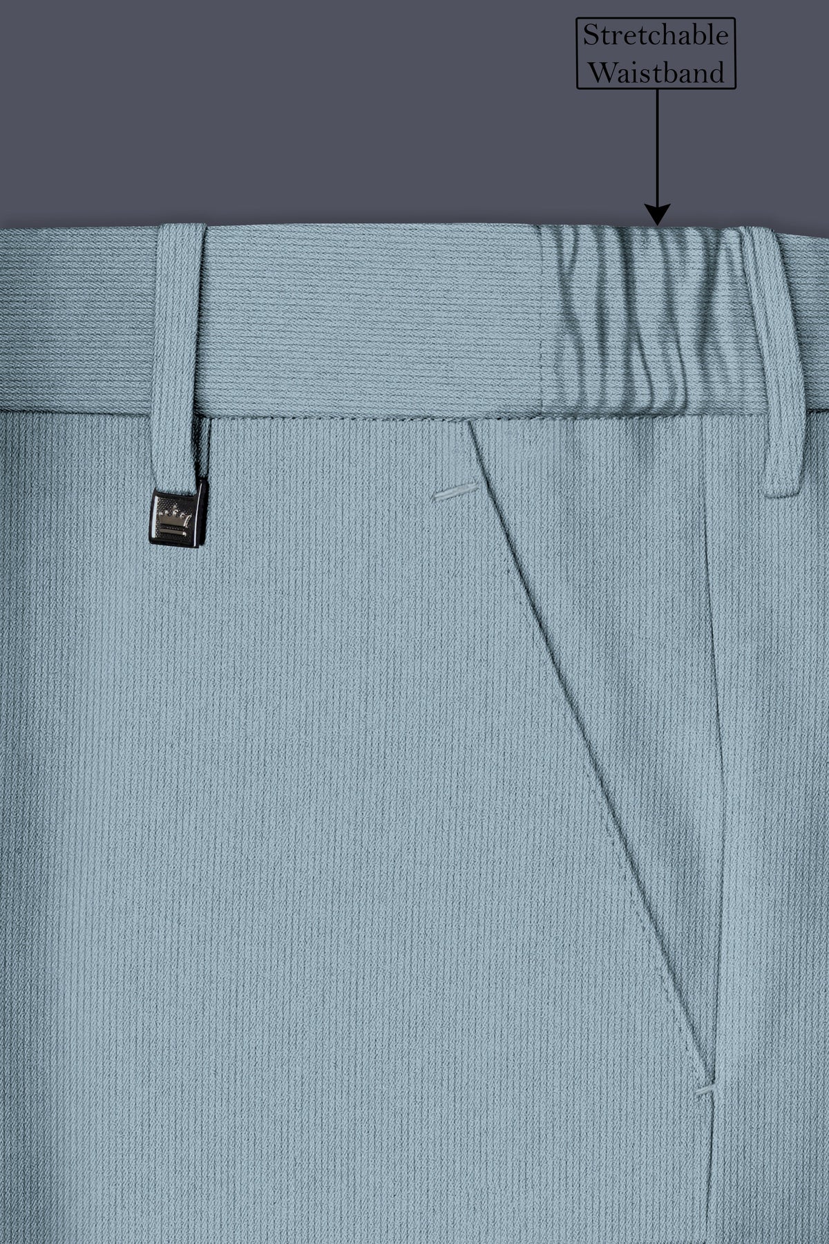 Sterling-Cadet Gray Diamond Textured Wool Rich Slight Stretch Single Breasted Suit