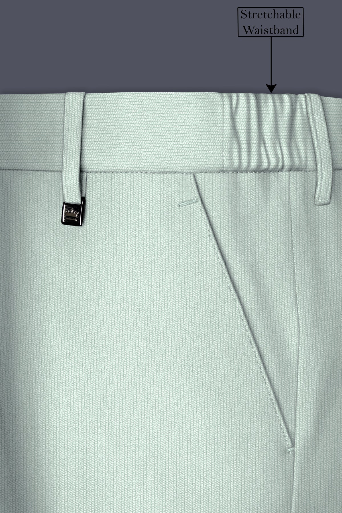 Viridis-Pumice Green Diamond Textured Wool Rich Slight Stretch Single Breasted Suit