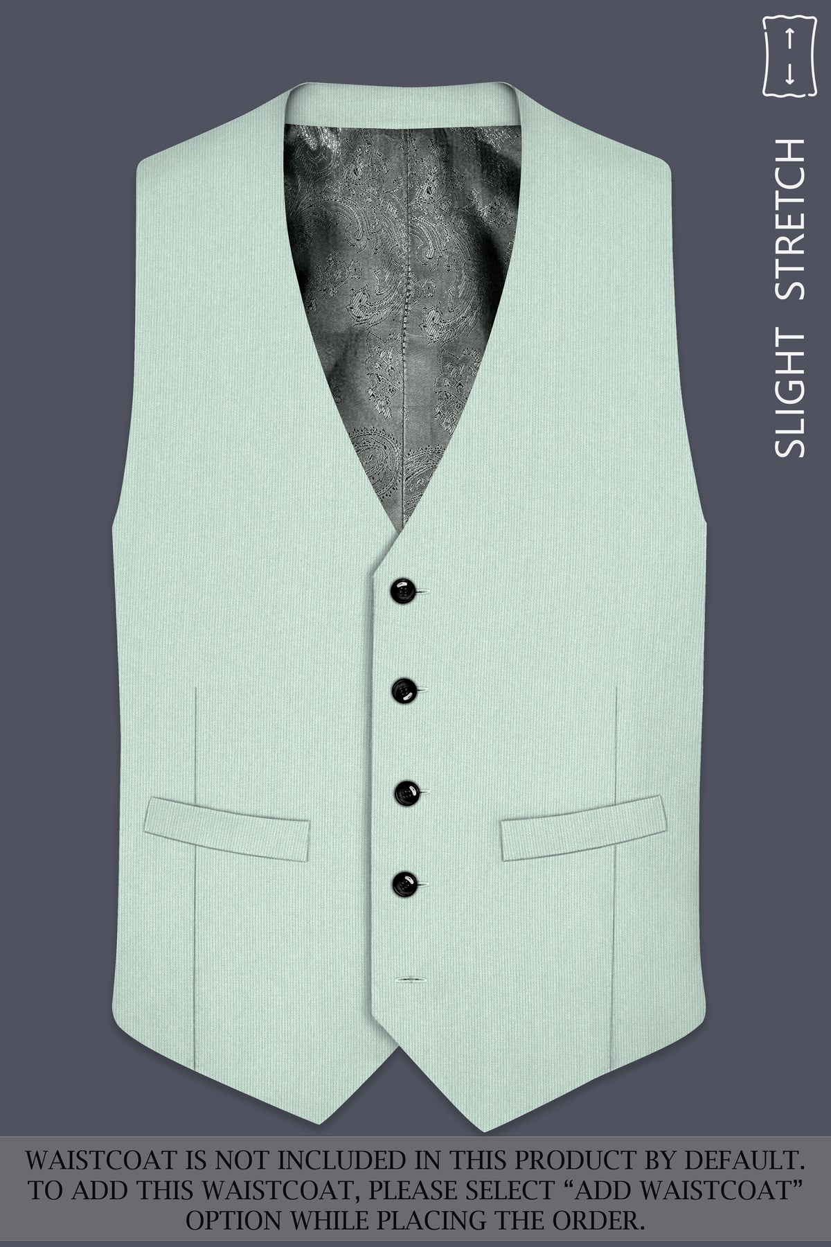 Viridis-Pumice Green Diamond Textured Wool Rich Slight Stretch Single Breasted Suit