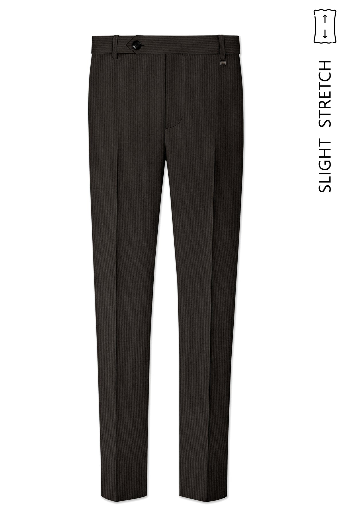 Grayson-Zeus Brown Diamond Textured Wool Rich Slight Stretch Single Breasted Suit