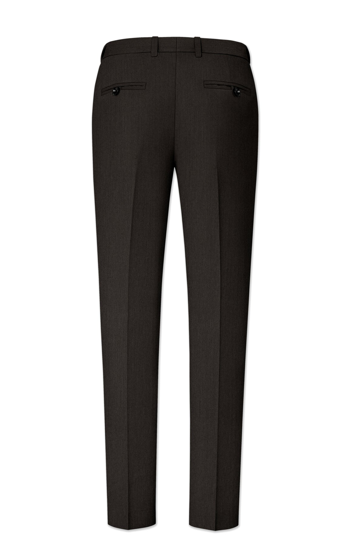 Grayson-Zeus Brown Diamond Textured Wool Rich Slight Stretch Single Breasted Suit
