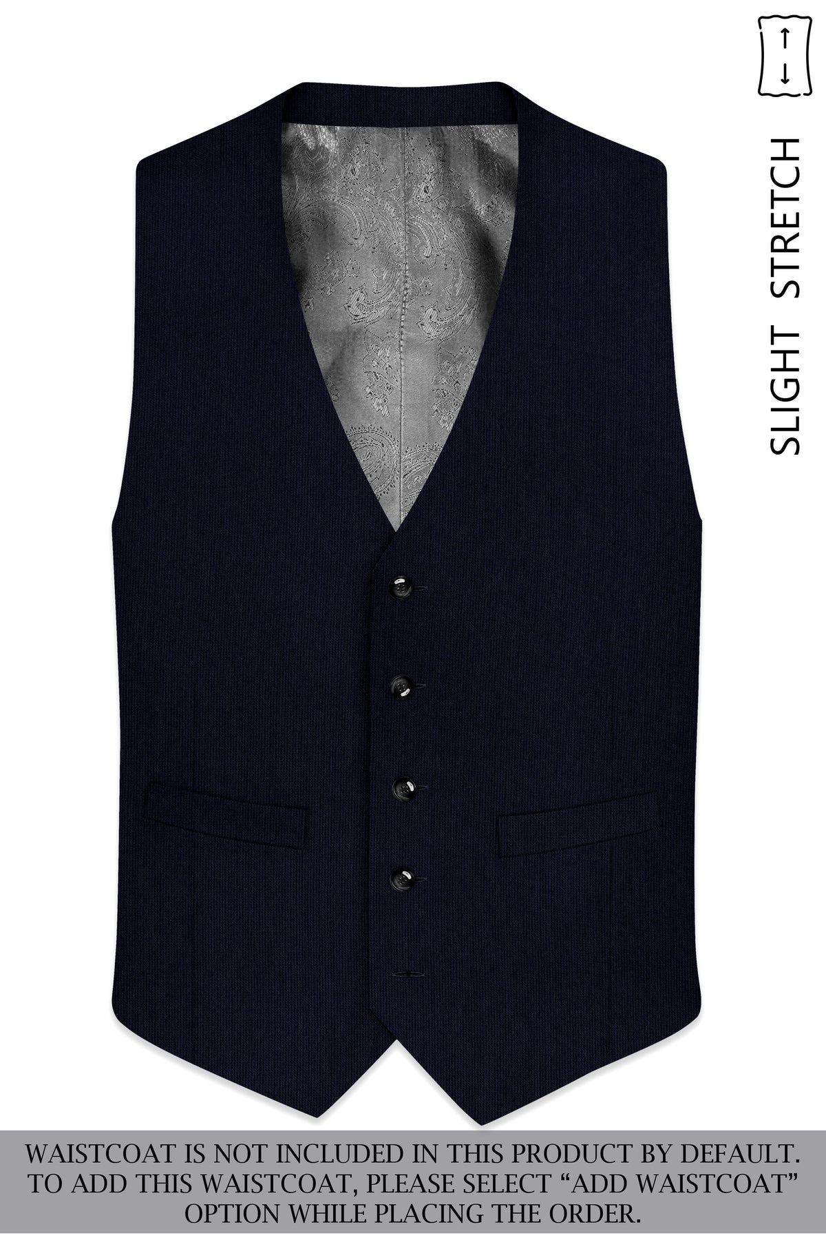 Valmont-Navy Blue Diamond Textured Wool Rich Slight Stretch Single Breasted Suit
