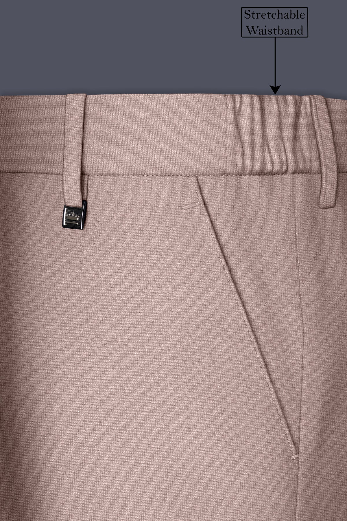 Amelio-Nomad Peach Diamond Textured Wool Rich Slight Stretch Single Breasted Suit
