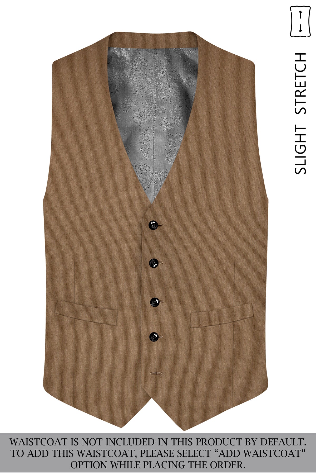 Weston-Millbrook Brown Diamond Textured Wool Rich Slight Stretch Single Breasted Suit