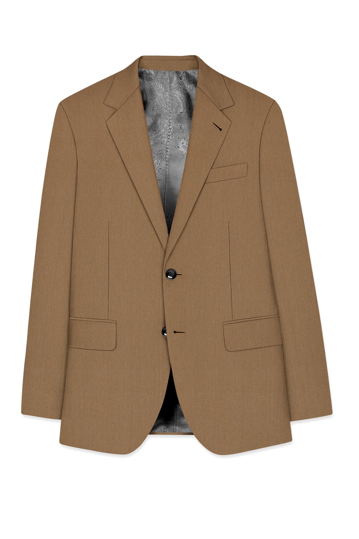 Weston-Millbrook Brown Diamond Textured Wool Rich Slight Stretch Single Breasted Suit