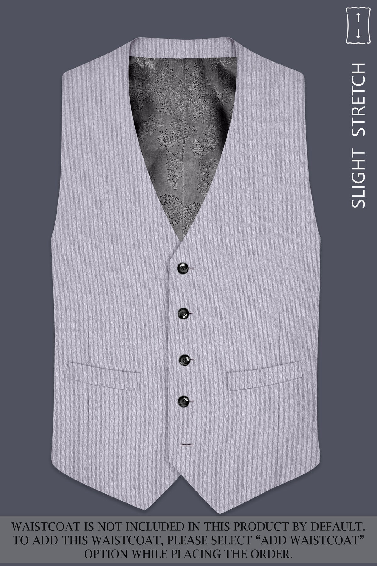 Virelli-Suva Gray Diamond Textured Wool Rich Slight Stretch Single Breasted Suit