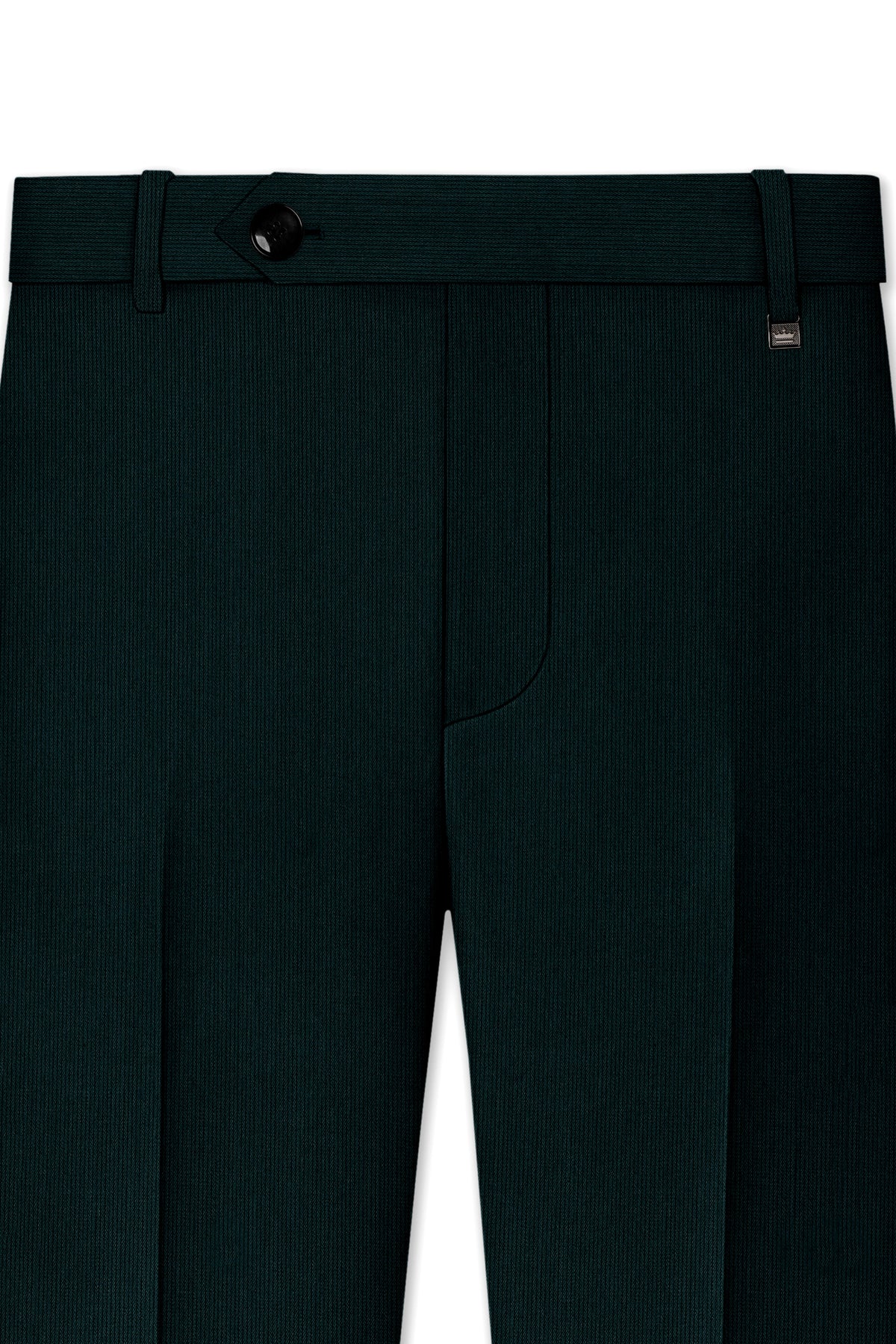 Viridian-Burnham Green Diamond Textured Wool Rich Slight Stretch Single Breasted Suit