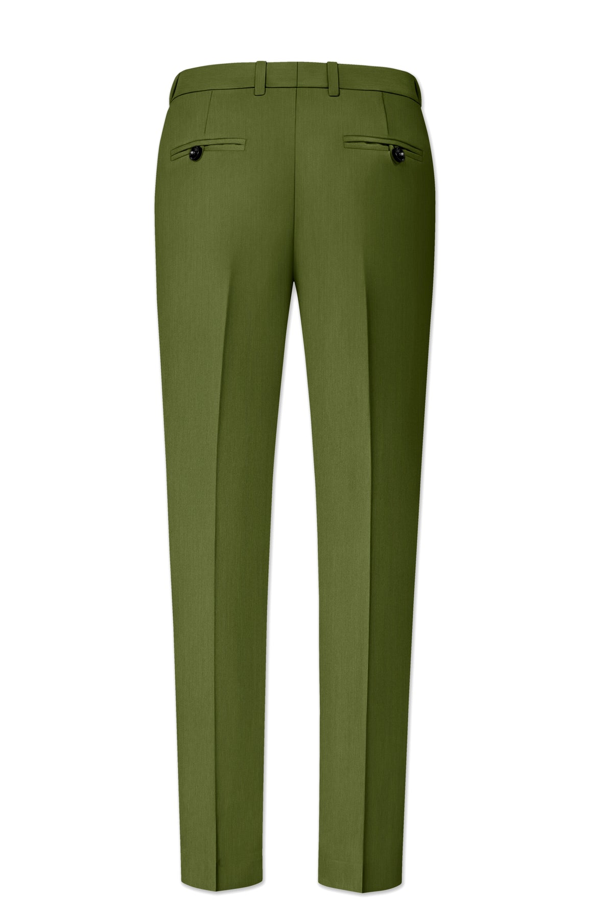 Hunter-Muddy Green Diamond Textured Wool Rich Slight Stretch Double Breasted Suit