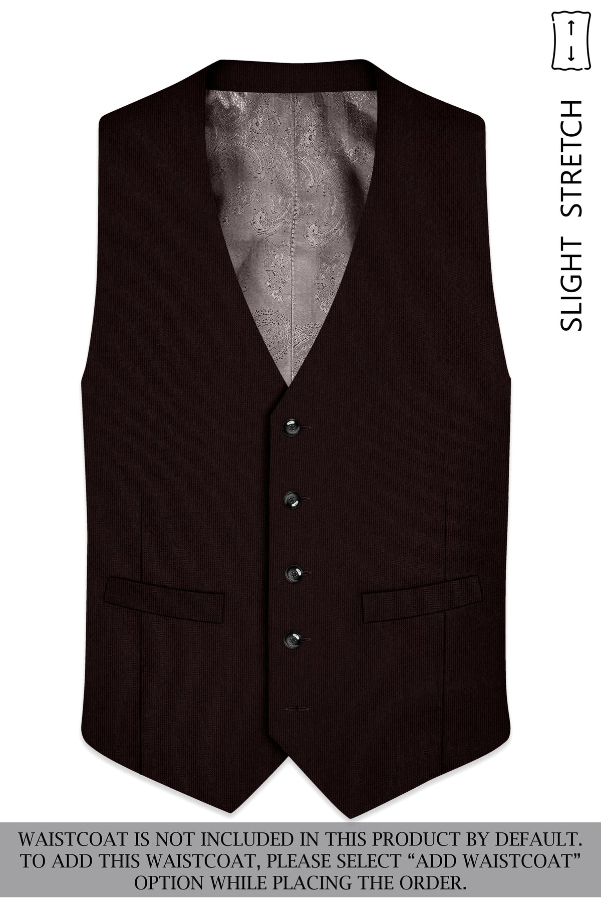 Terrano-Creole Brown Diamond Textured Wool Rich Slight Stretch Double Breasted Suit