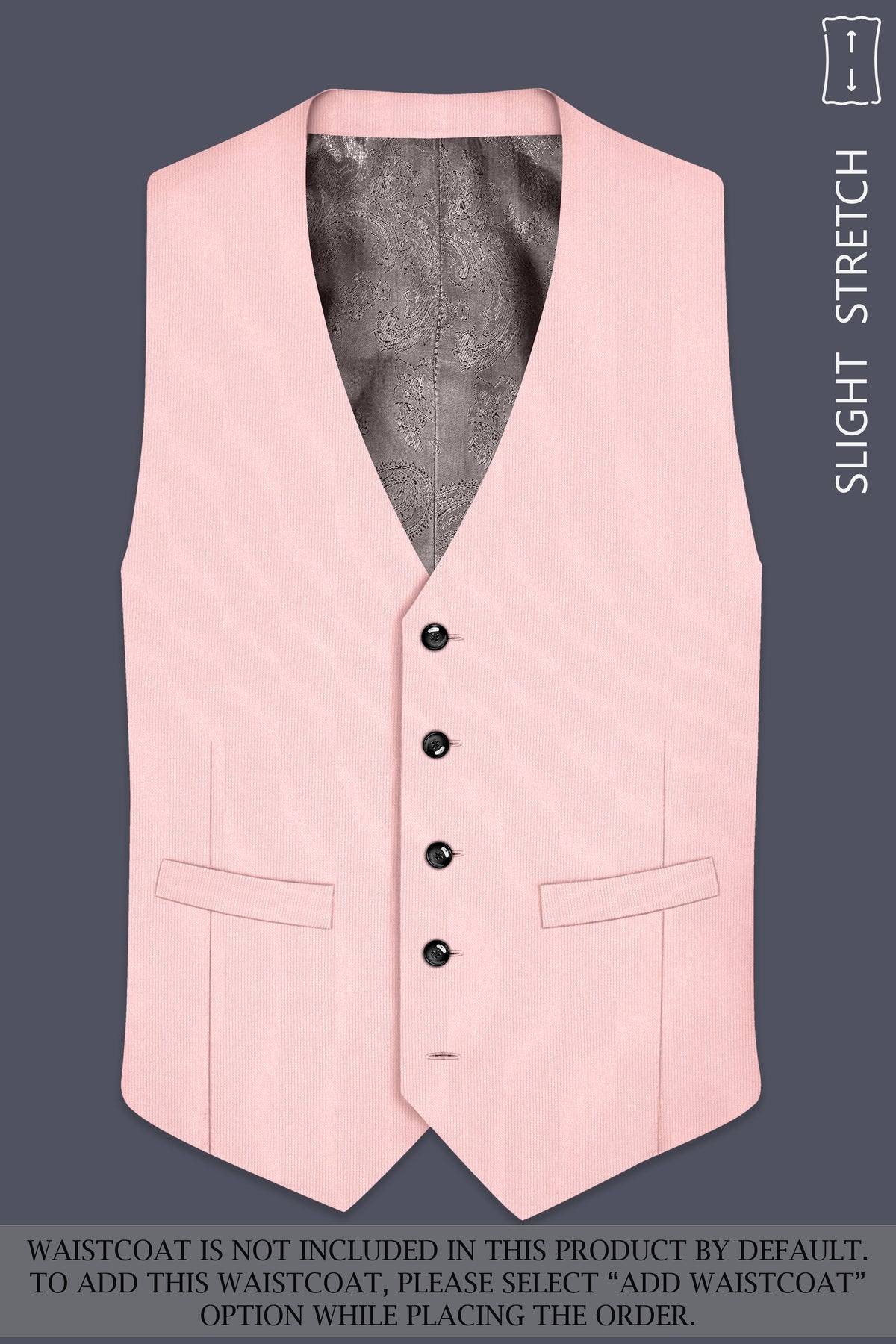 Elara-Cosmos Pink Diamond Textured Wool Rich Slight Stretch Double Breasted Suit