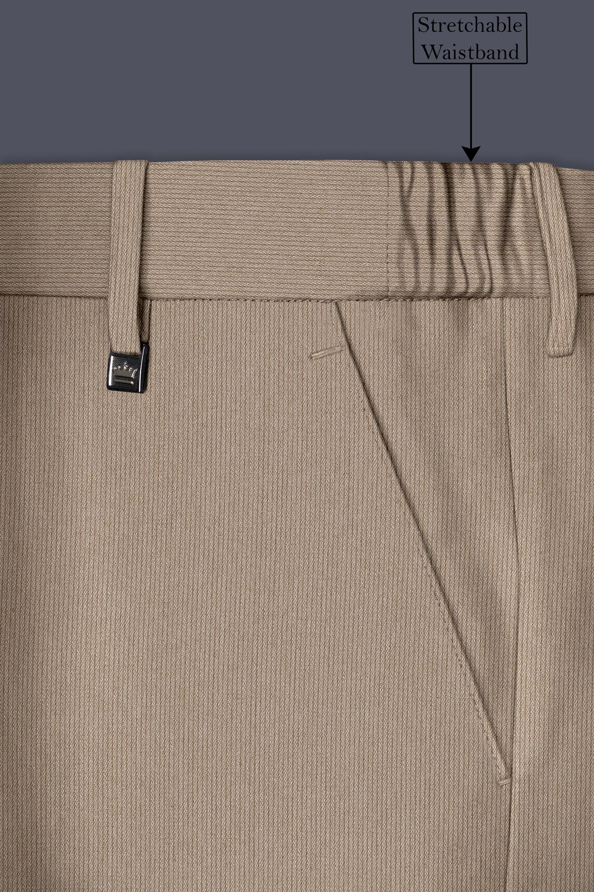 Terran-Sandrift Brown Diamond Textured Wool Rich Slight Stretch Double Breasted Suit