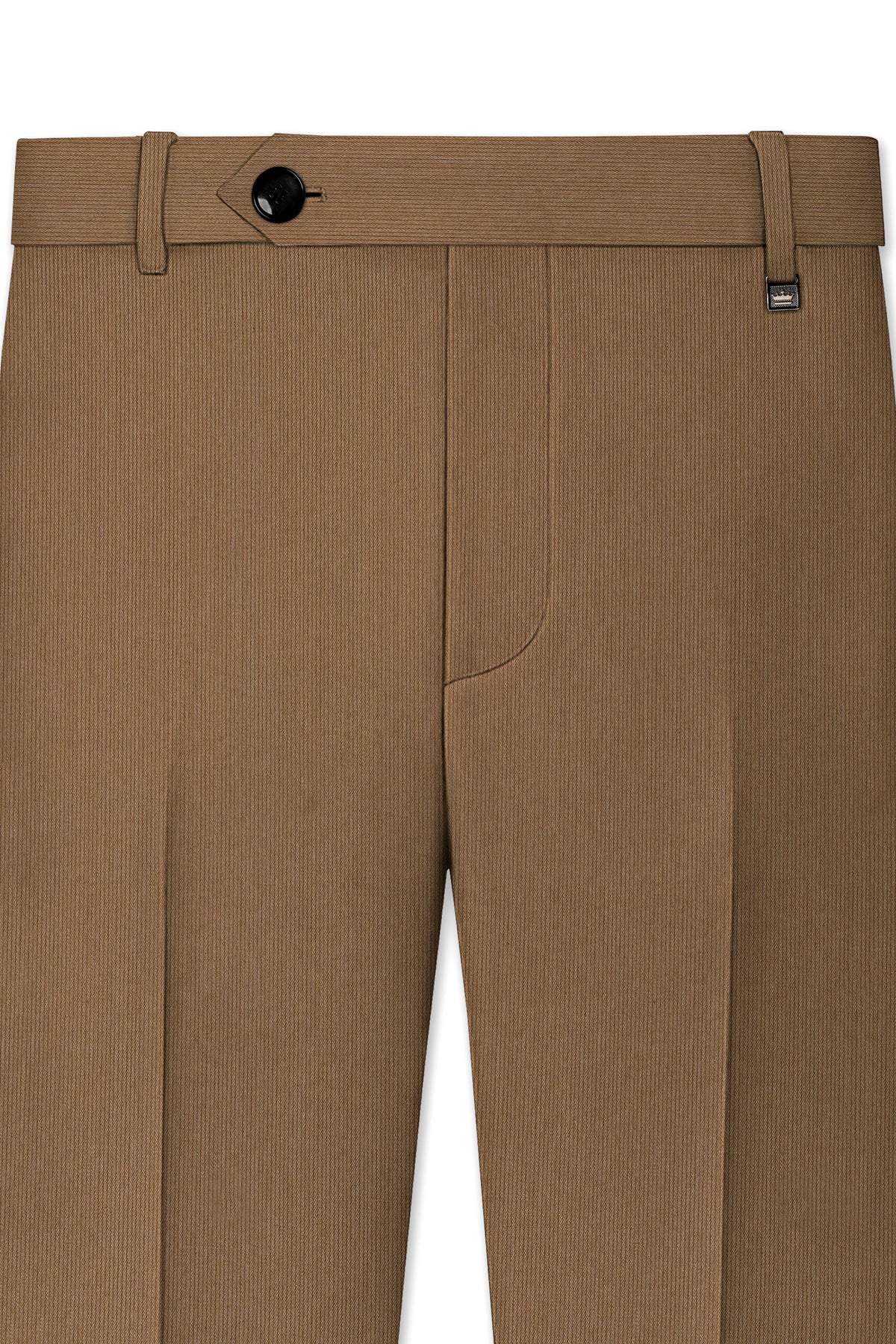 Weston-Millbrook Brown Diamond Textured Wool Rich Slight Stretch Double Breasted Suit
