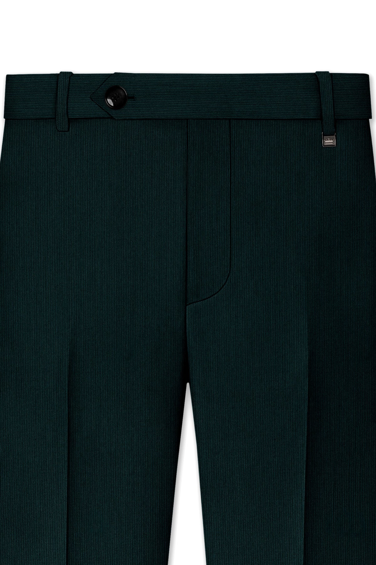 Viridian-Burnham Green Diamond Textured Wool Rich Slight Stretch Double Breasted Suit