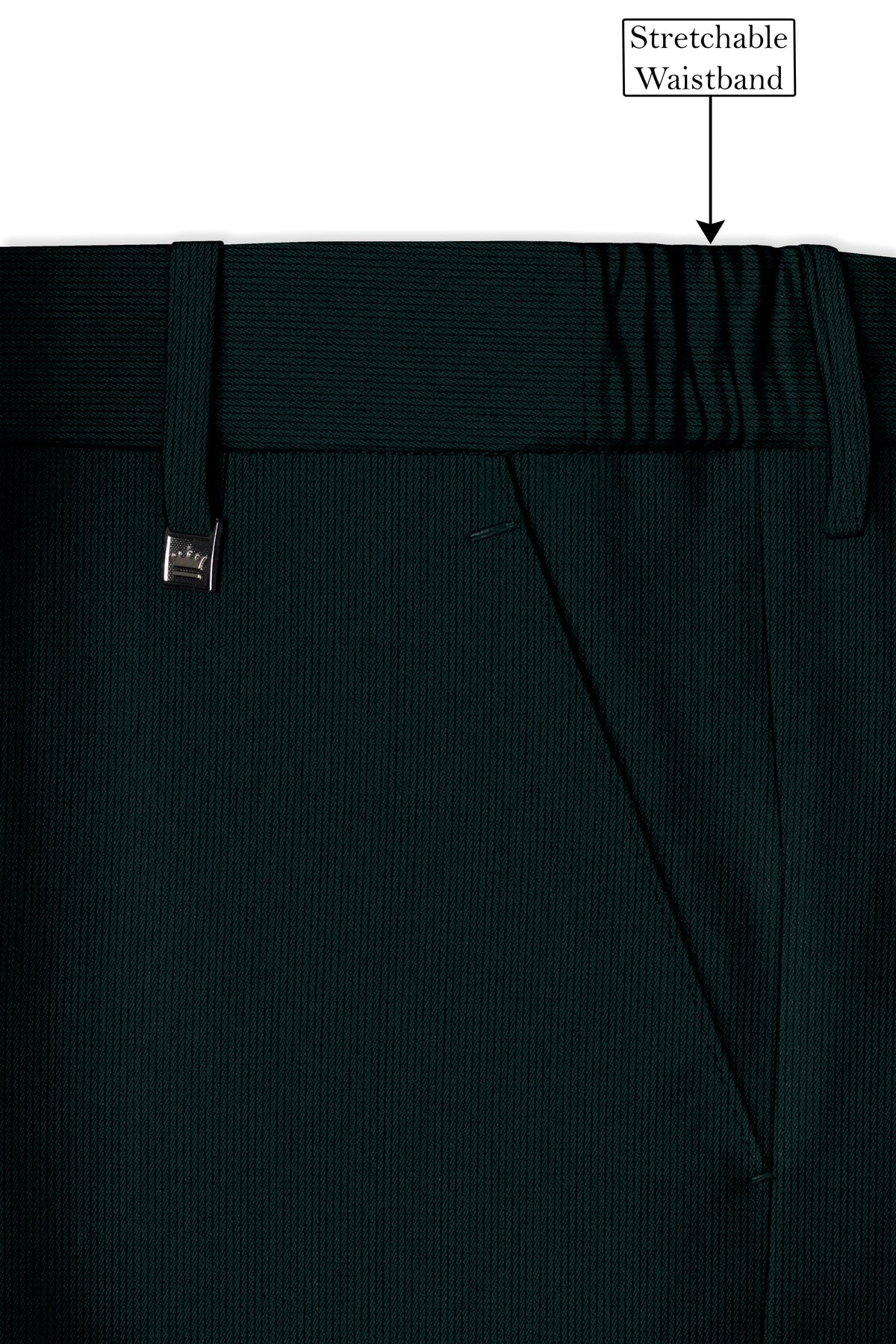 Viridian-Burnham Green Diamond Textured Wool Rich Slight Stretch Double Breasted Suit