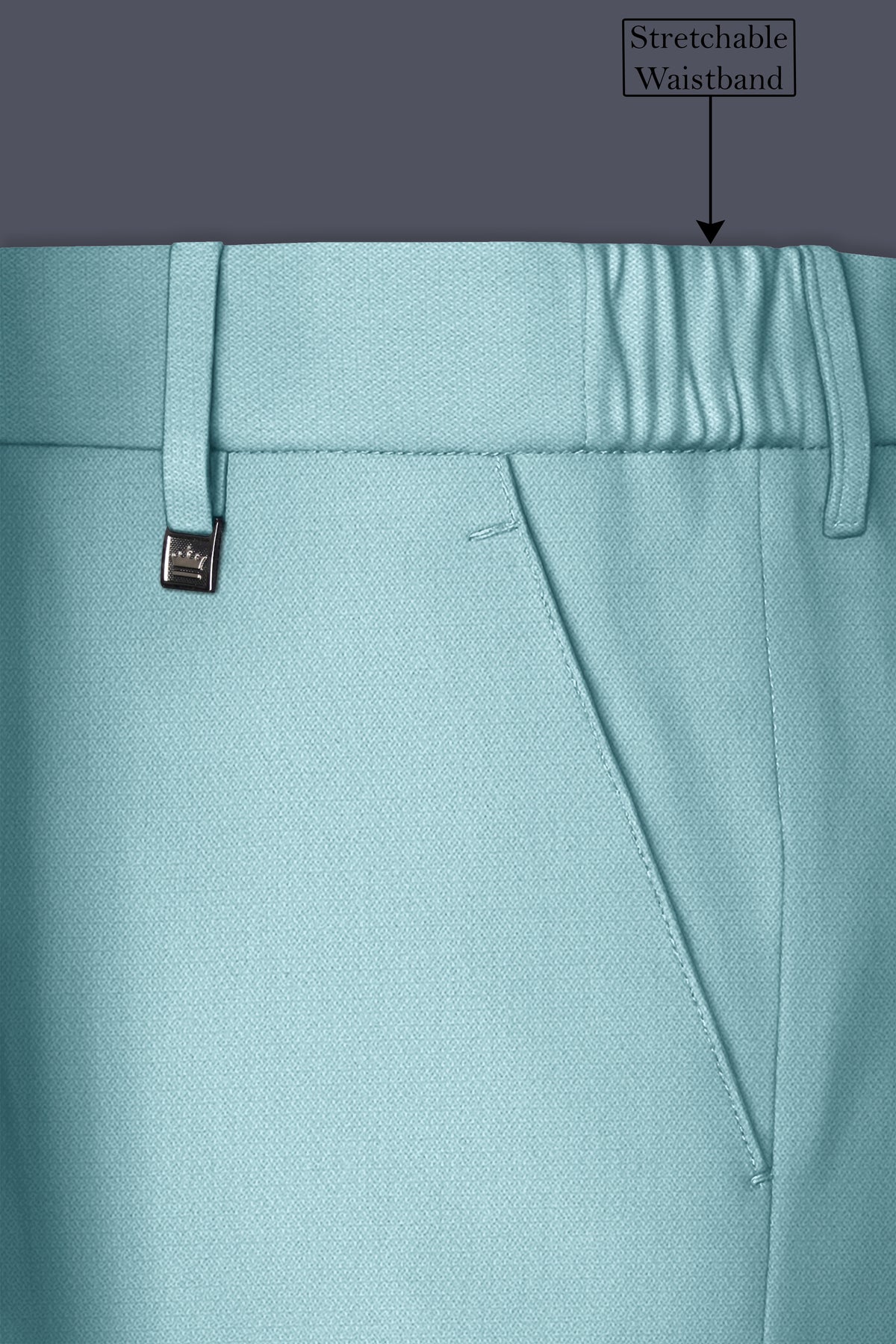 Eclipse-Hosta Blue Diamond Textured Wool Rich Slight Stretch Single Breasted Suit