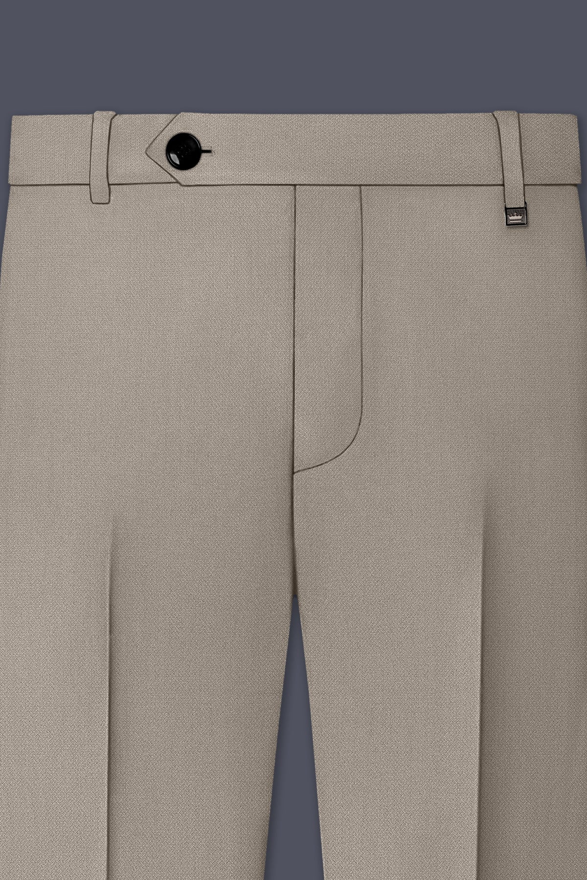 Mavren-Taupe Brown Diamond Textured Wool Rich Slight Stretch Single Breasted Suit