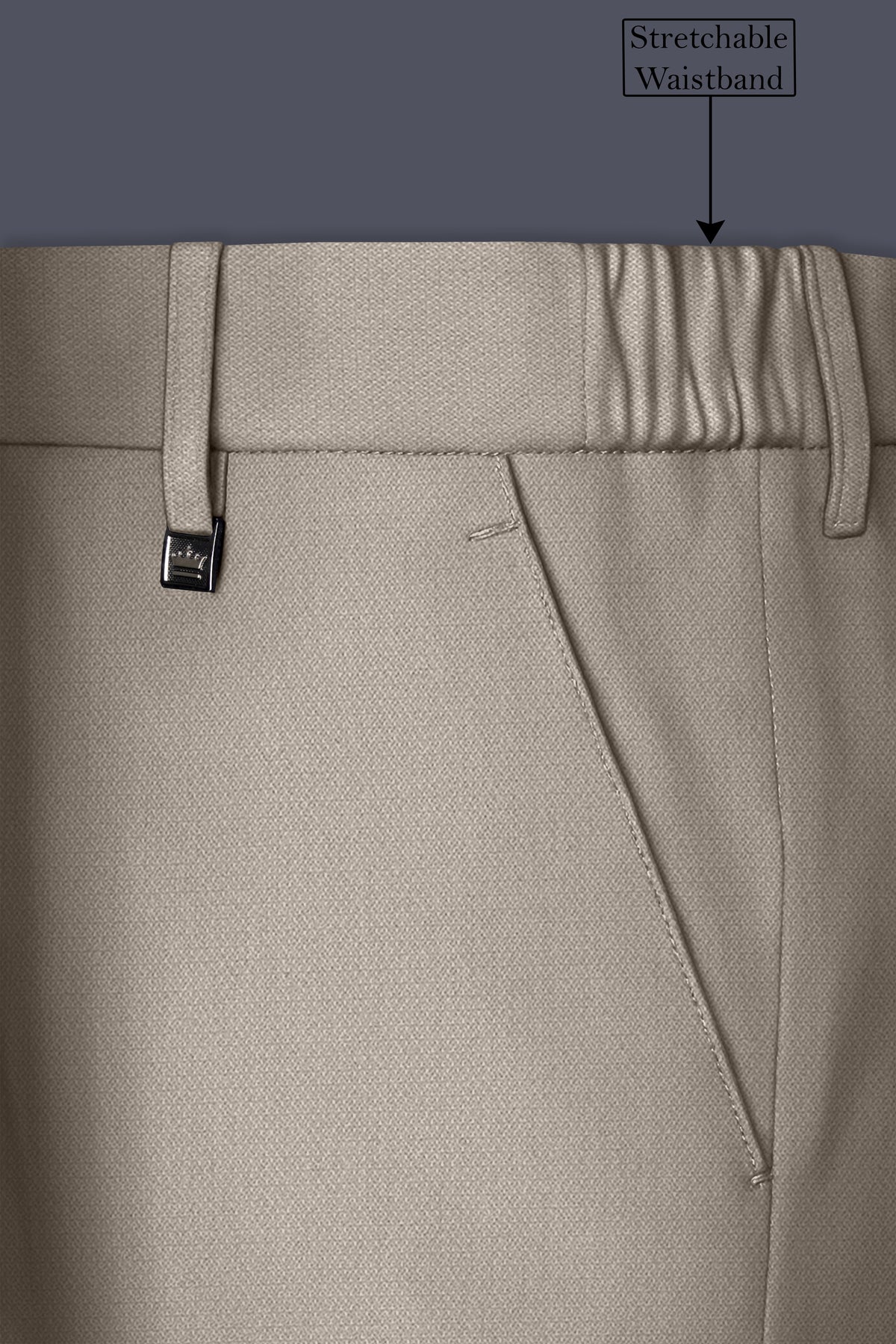 Mavren-Taupe Brown Diamond Textured Wool Rich Slight Stretch Single Breasted Suit